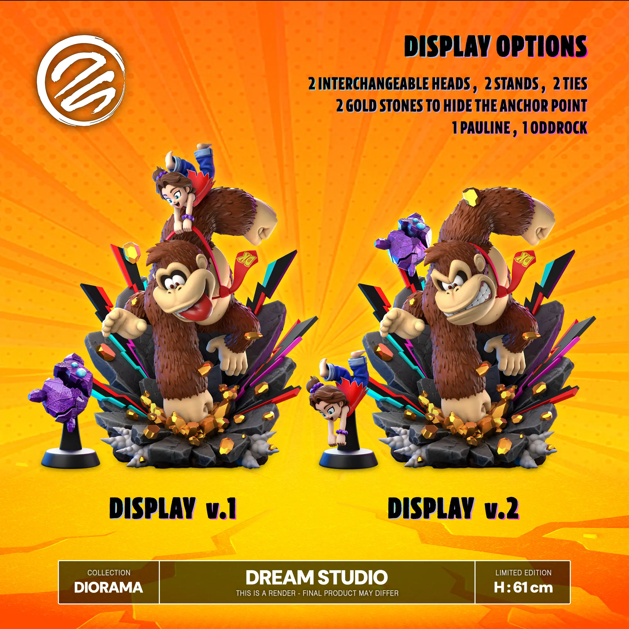Donkey Kong Bananza Donkey Kong & Pauline Statue(GK) - Dream Studio