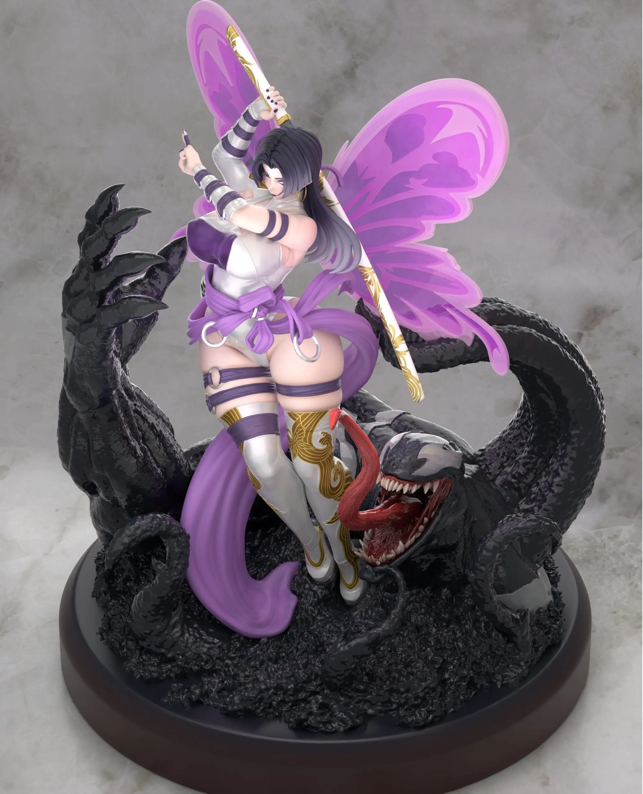 Marvel Series Psylocke & Venom Statue(GK) - Xing Zhe Studio
