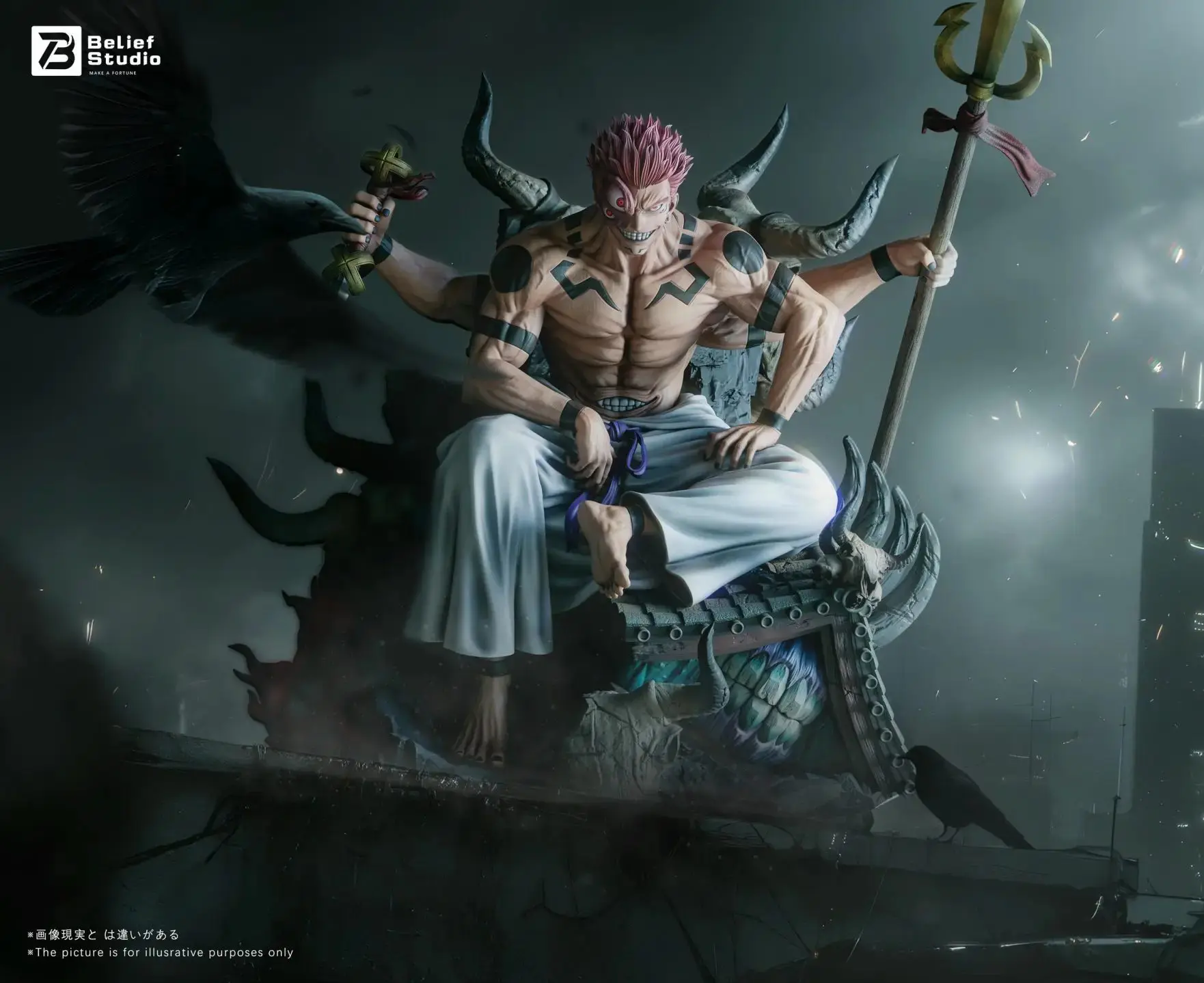 Jujutsu Kaisen Cursed King Ryomen Sukuna Statue(GK)  (Copyright)- Belief Studio