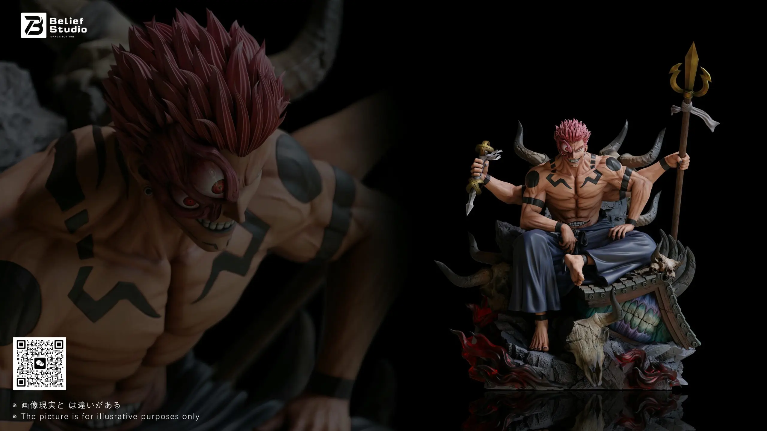 Jujutsu Kaisen Cursed King Ryomen Sukuna Statue(GK)  (Copyright)- Belief Studio