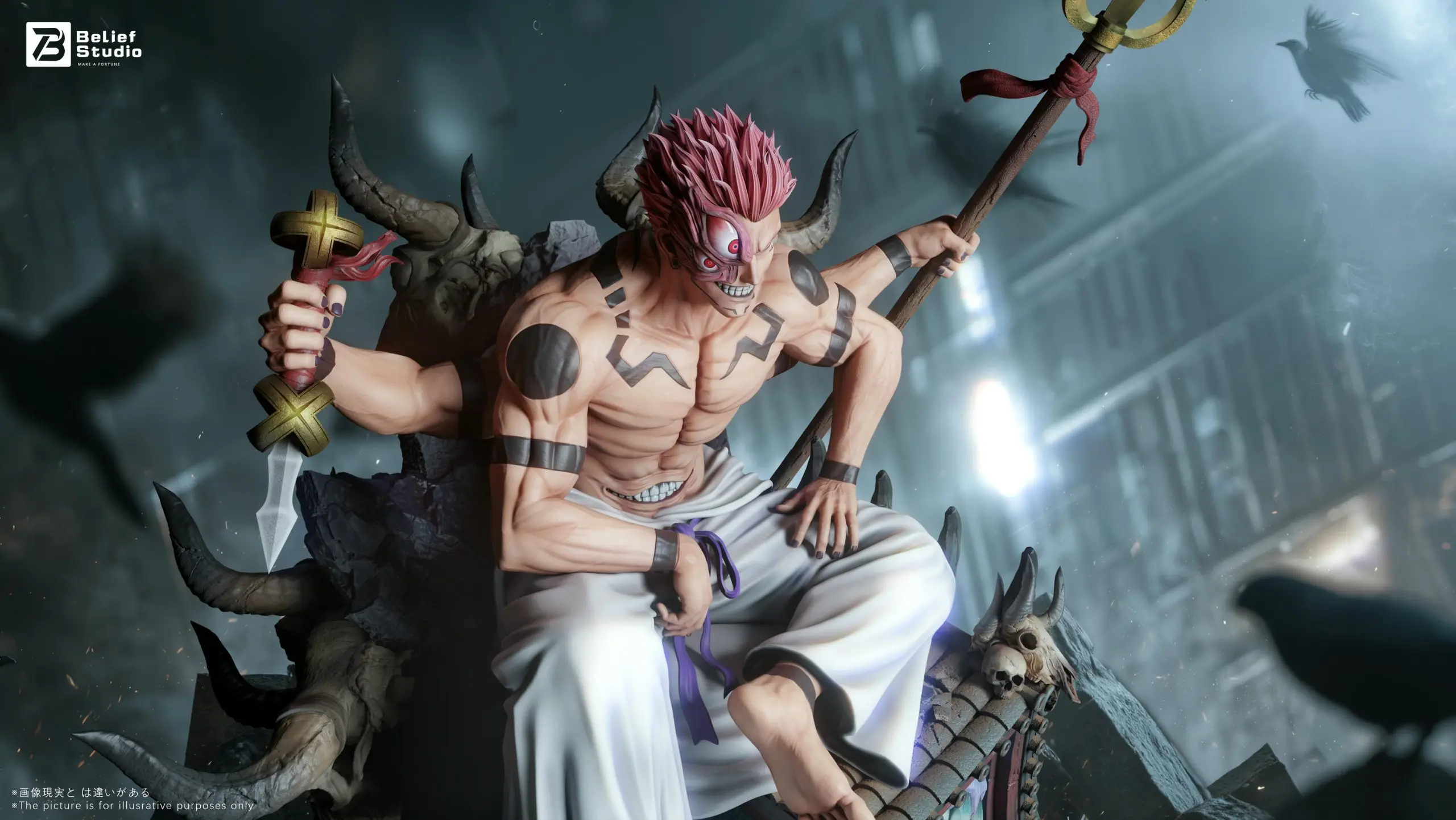 Jujutsu Kaisen Cursed King Ryomen Sukuna Statue(GK)  (Copyright)- Belief Studio