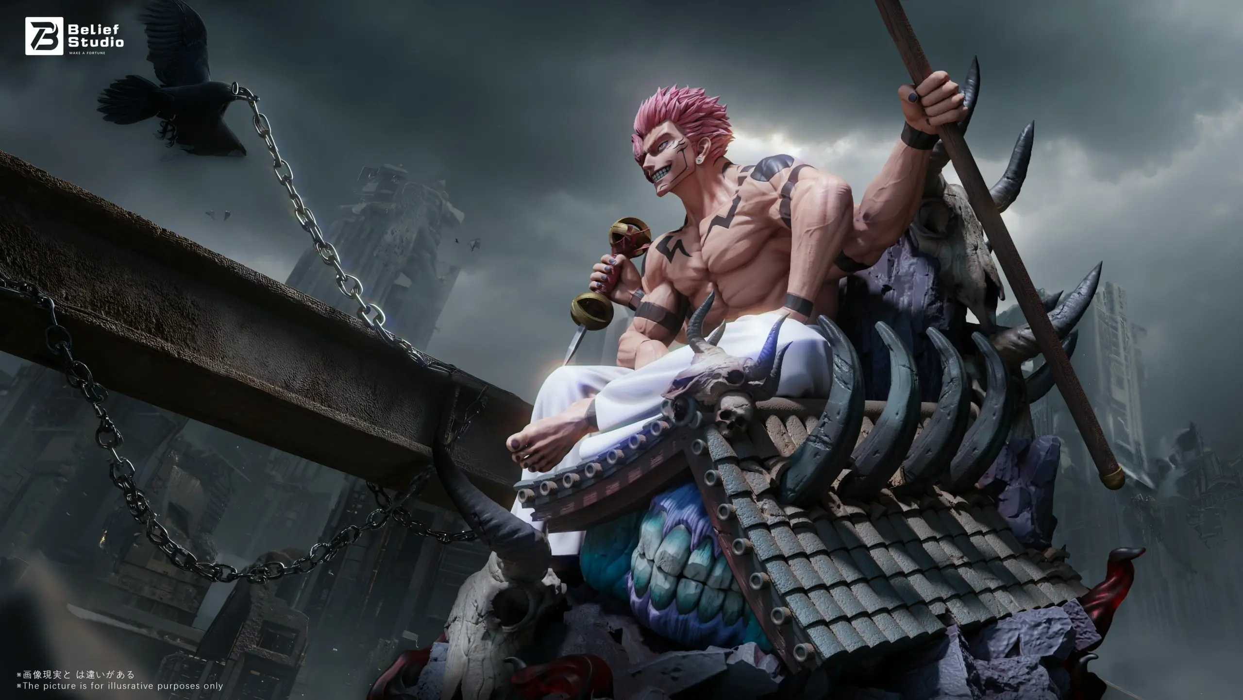 Jujutsu Kaisen Cursed King Ryomen Sukuna Statue(GK)  (Copyright)- Belief Studio