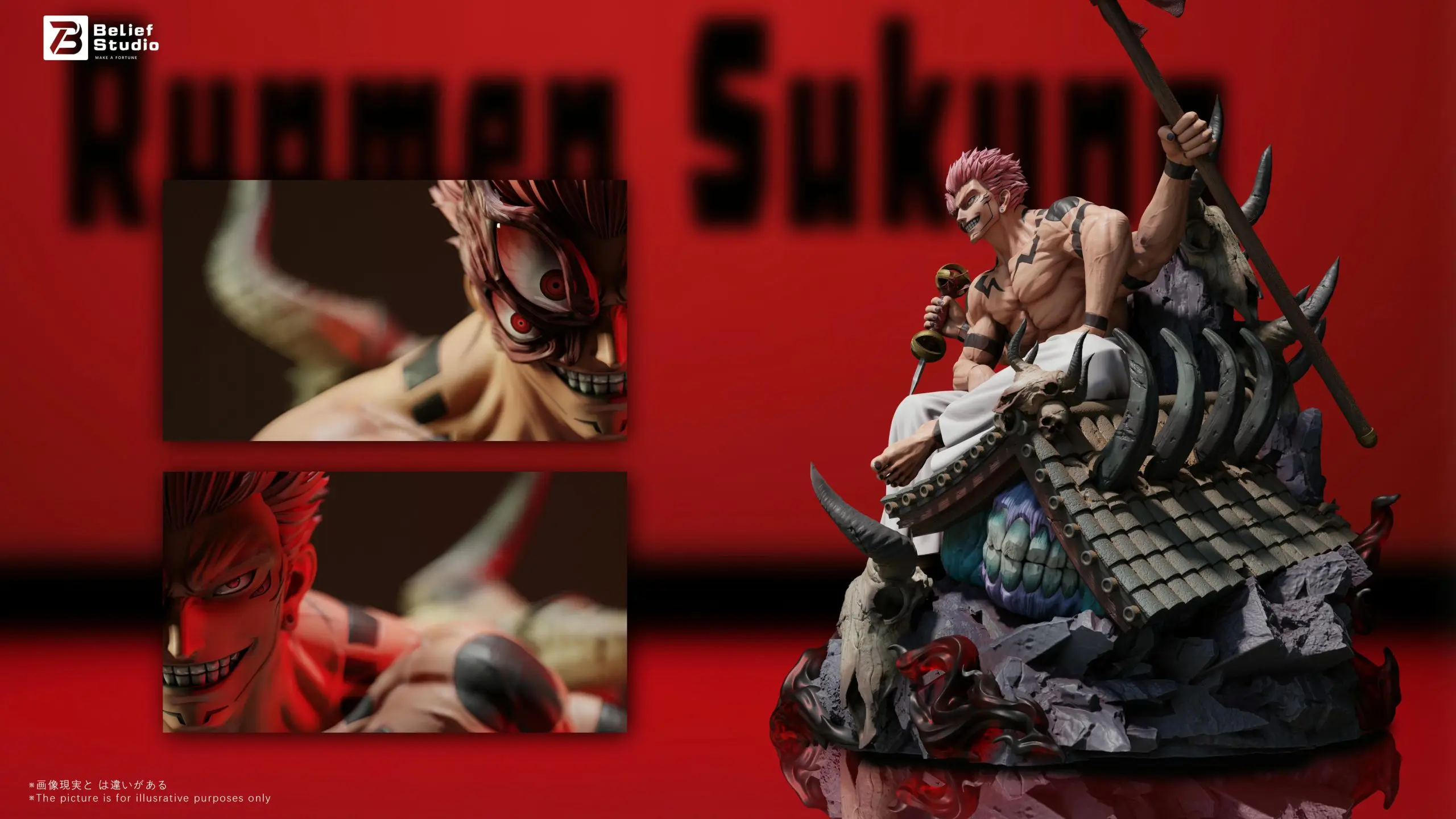 Jujutsu Kaisen Cursed King Ryomen Sukuna Statue(GK)  (Copyright)- Belief Studio