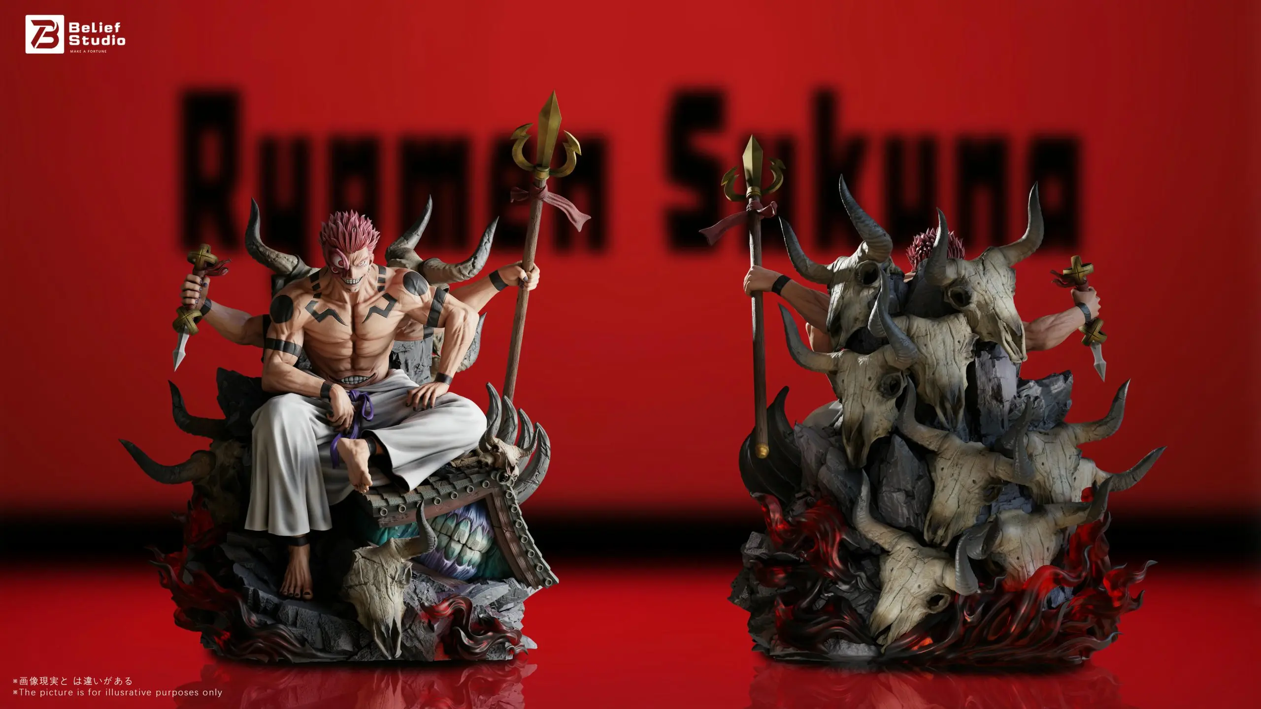 Jujutsu Kaisen Cursed King Ryomen Sukuna Statue(GK)  (Copyright)- Belief Studio