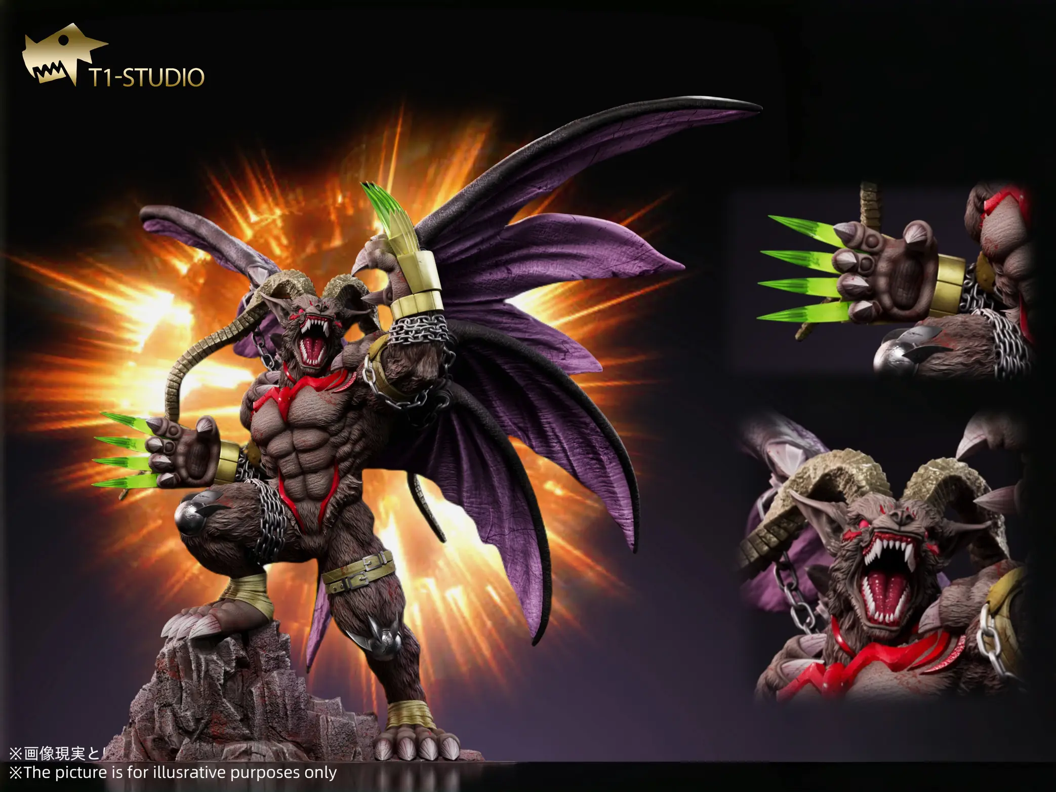 T1 Studio - Digimon The Seven Great Demon Lords Sloth Sin Belphemon Rage Mode Statue(GK)