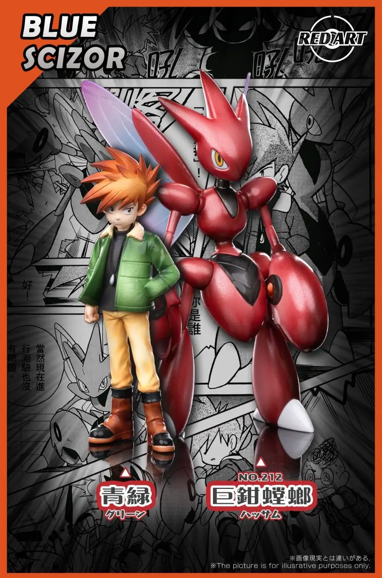 RED ART Studio - Pokémon Special Blue Oak & Scizor Statue(GK)