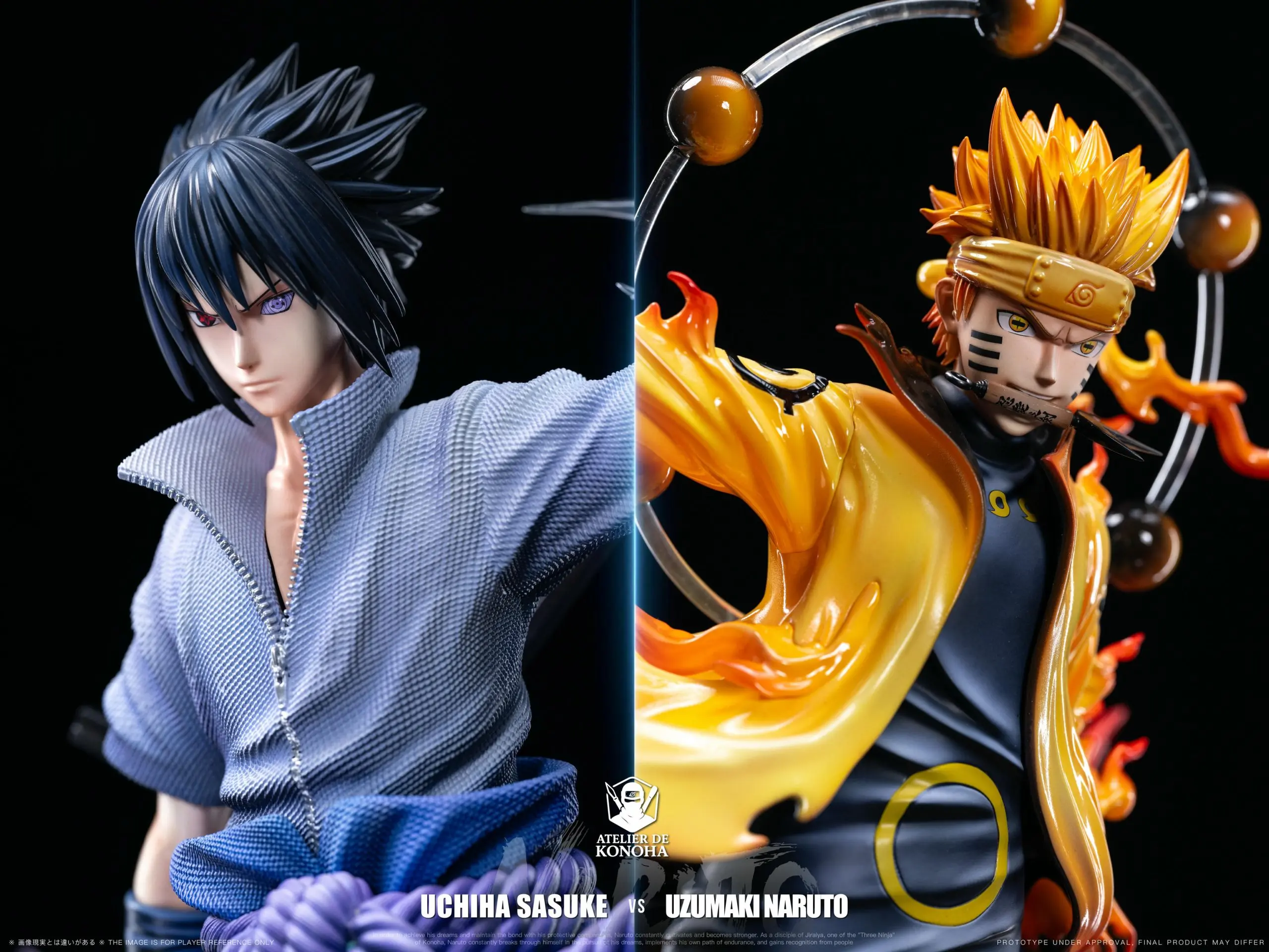 ATELIER DE KONOHA Studio - Naruto Light Sculpture Series Uzumaki Naruto & Uchiha Sasuke Statue(GK)