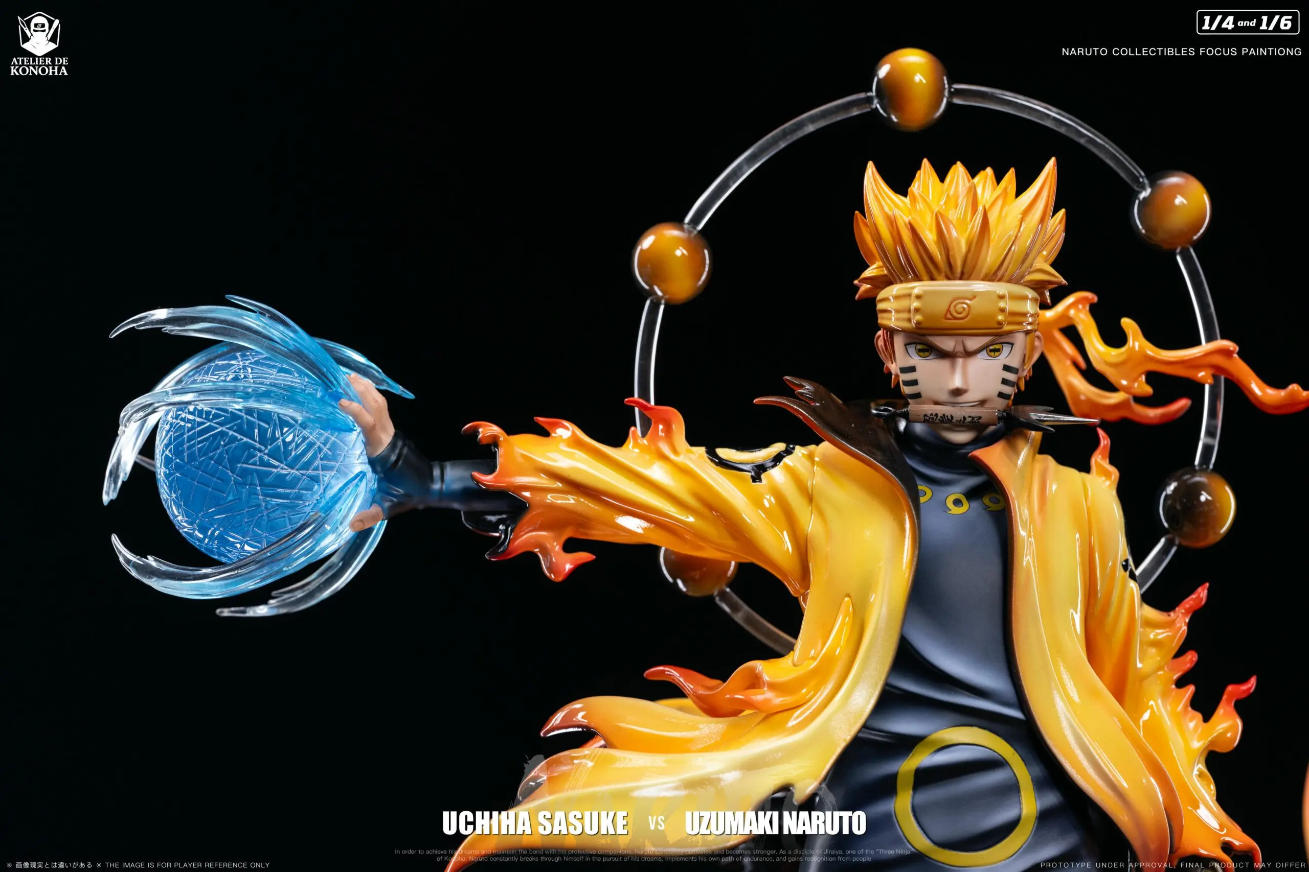 ATELIER DE KONOHA Studio - Naruto Light Sculpture Series Uzumaki Naruto & Uchiha Sasuke Statue(GK)