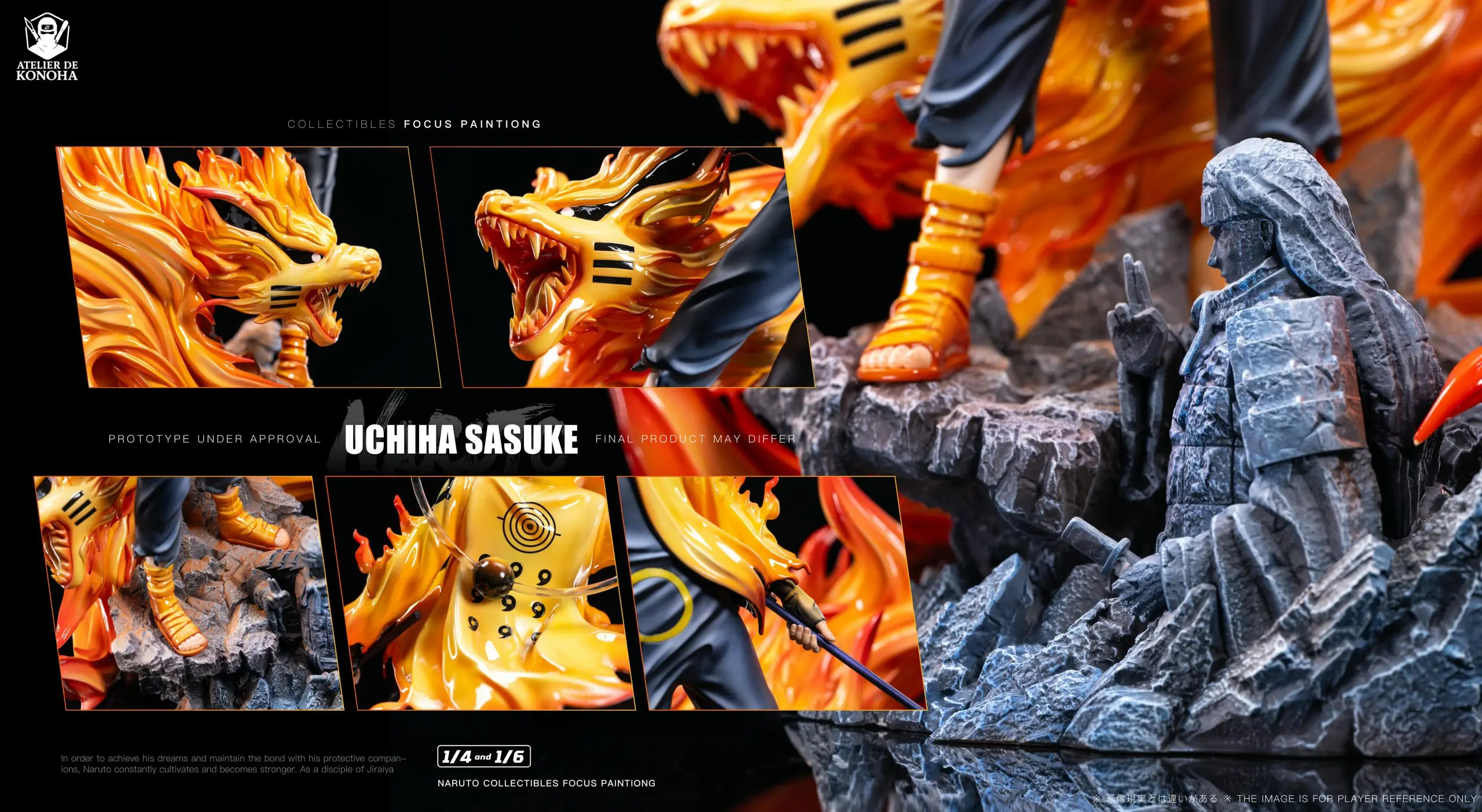ATELIER DE KONOHA Studio - Naruto Light Sculpture Series Uzumaki Naruto & Uchiha Sasuke Statue(GK)