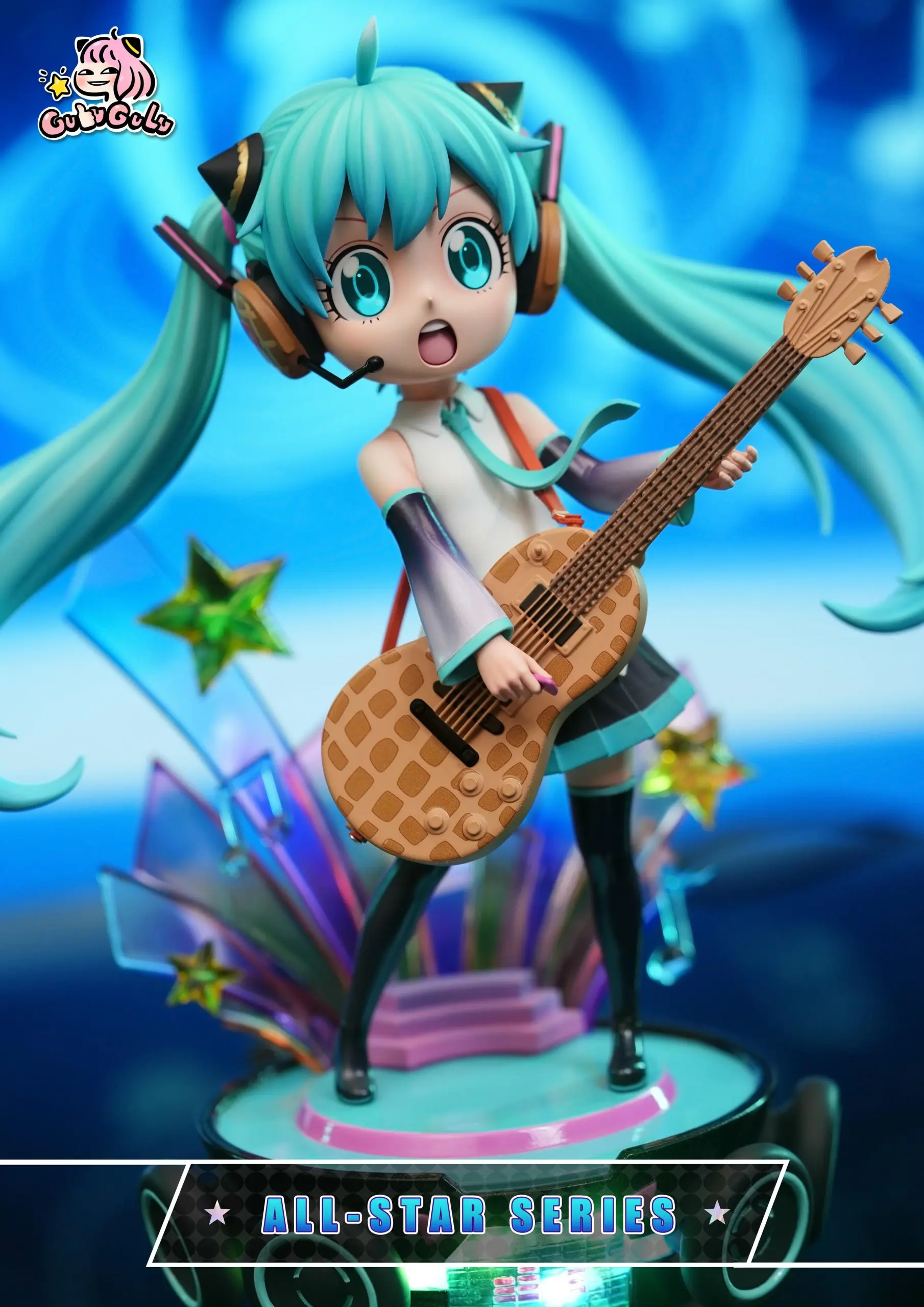 GULUGULU Studio - Spy x Family Anya Forger Cosplaying Hatsune Miku Guitar Girl Statue(GK) 