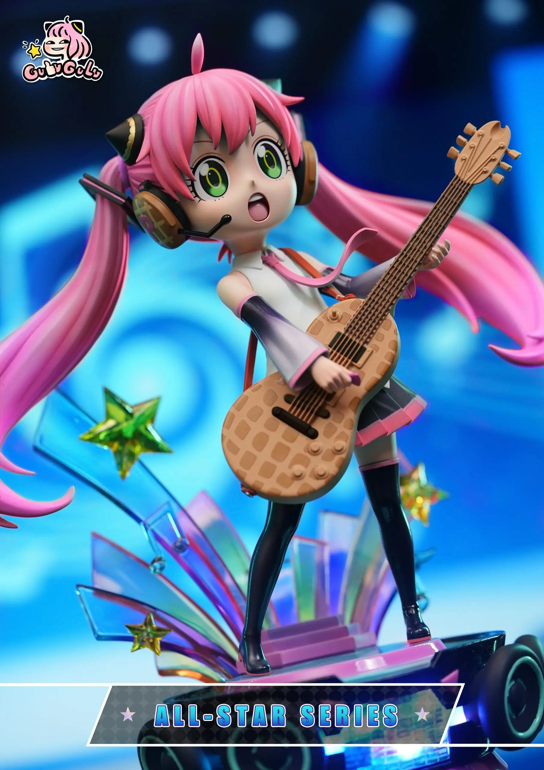 GULUGULU Studio - Spy x Family Anya Forger Cosplaying Hatsune Miku Guitar Girl Statue(GK) 