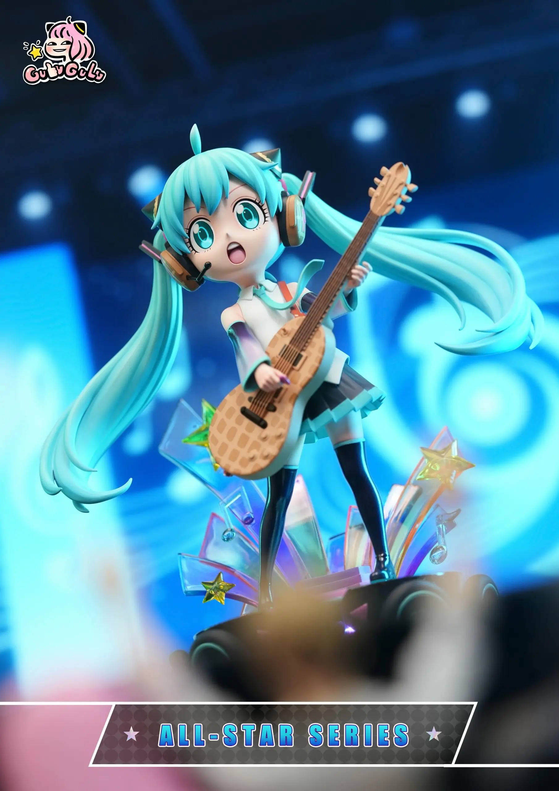 GULUGULU Studio - Spy x Family Anya Forger Cosplaying Hatsune Miku Guitar Girl Statue(GK) 