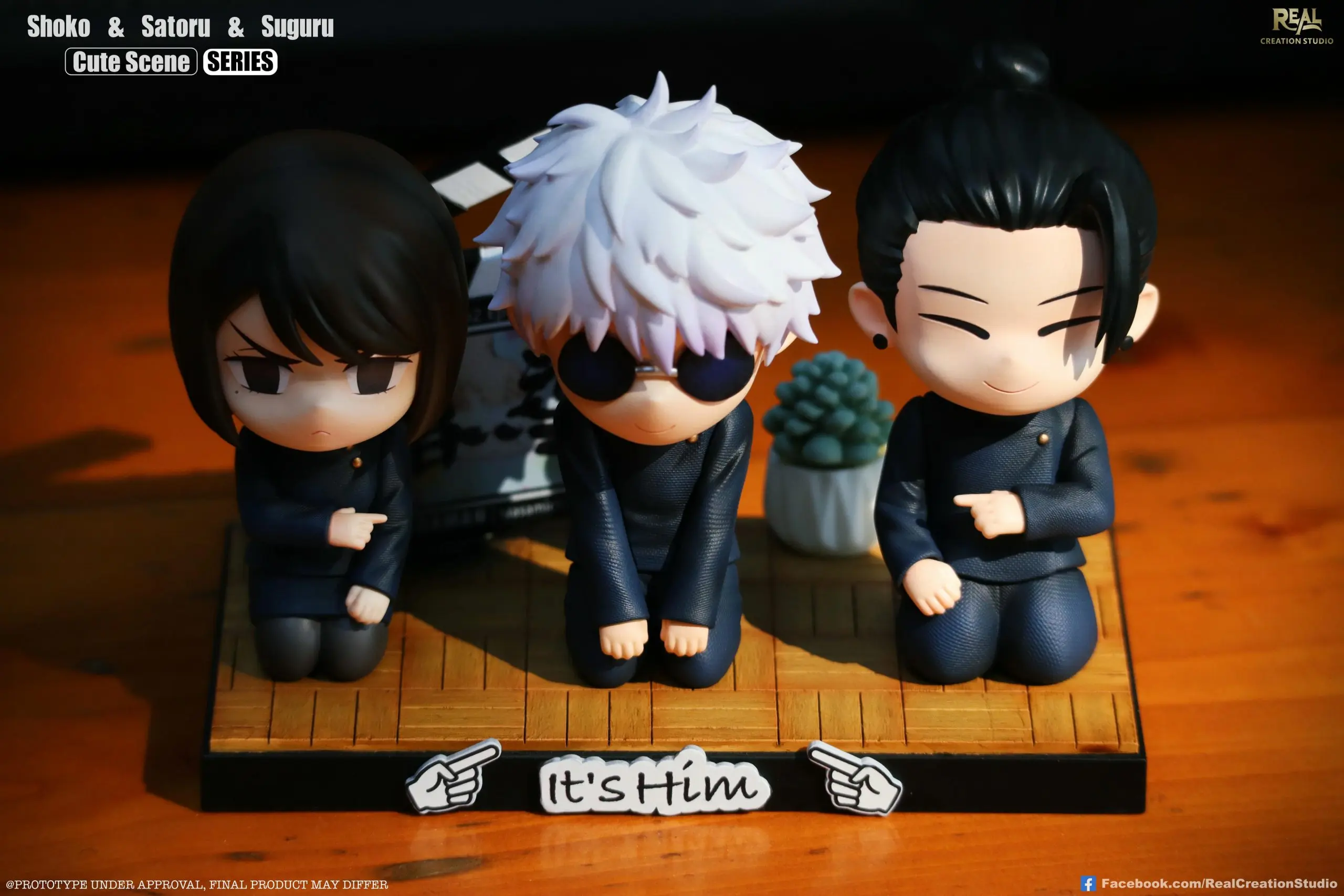 Real Creation Studio - Jujutsu Kaisen Chibi Scene Series #5 Trio Gojo & Geto & Shoko Statue(GK)