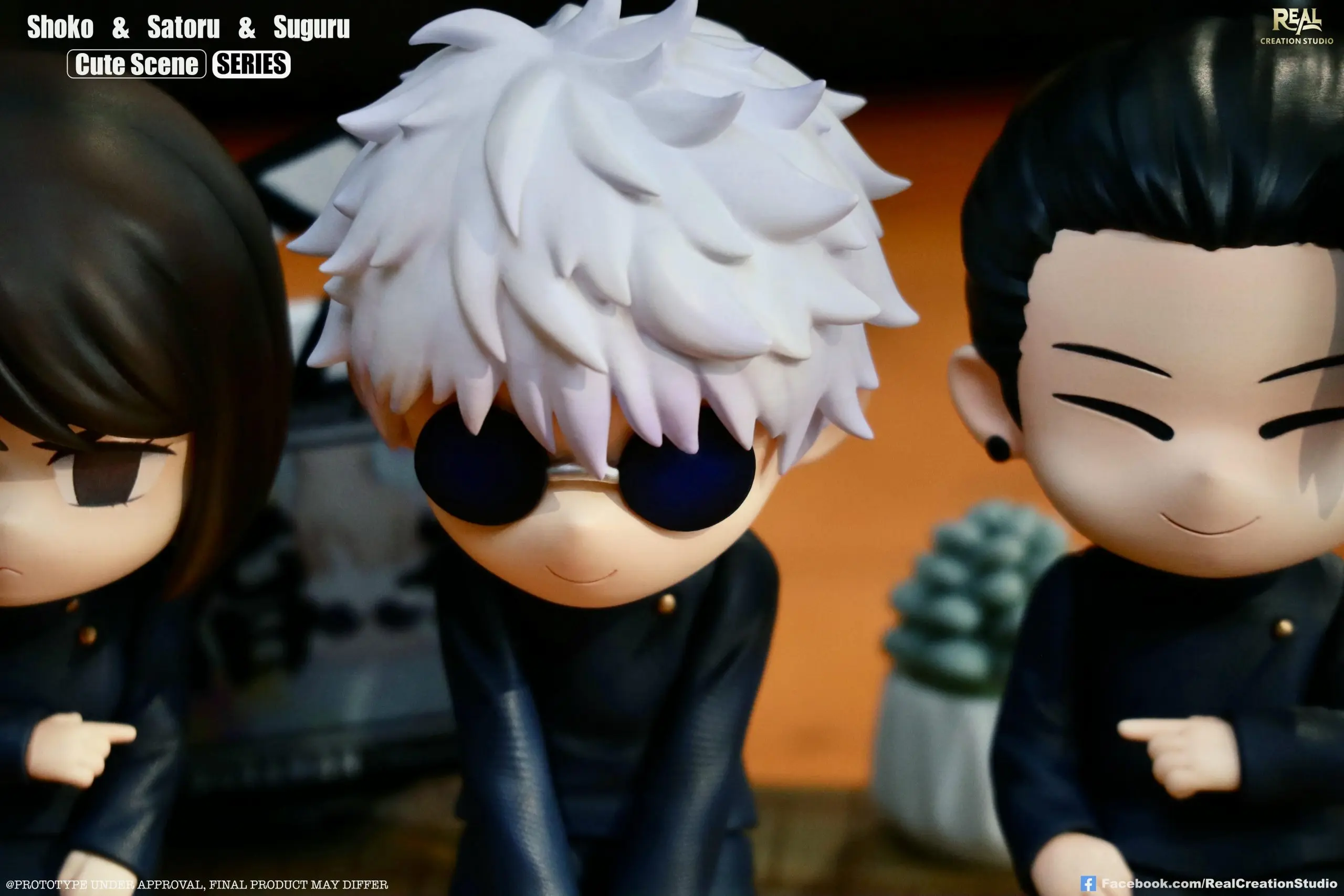 Real Creation Studio - Jujutsu Kaisen Chibi Scene Series #5 Trio Gojo & Geto & Shoko Statue(GK)