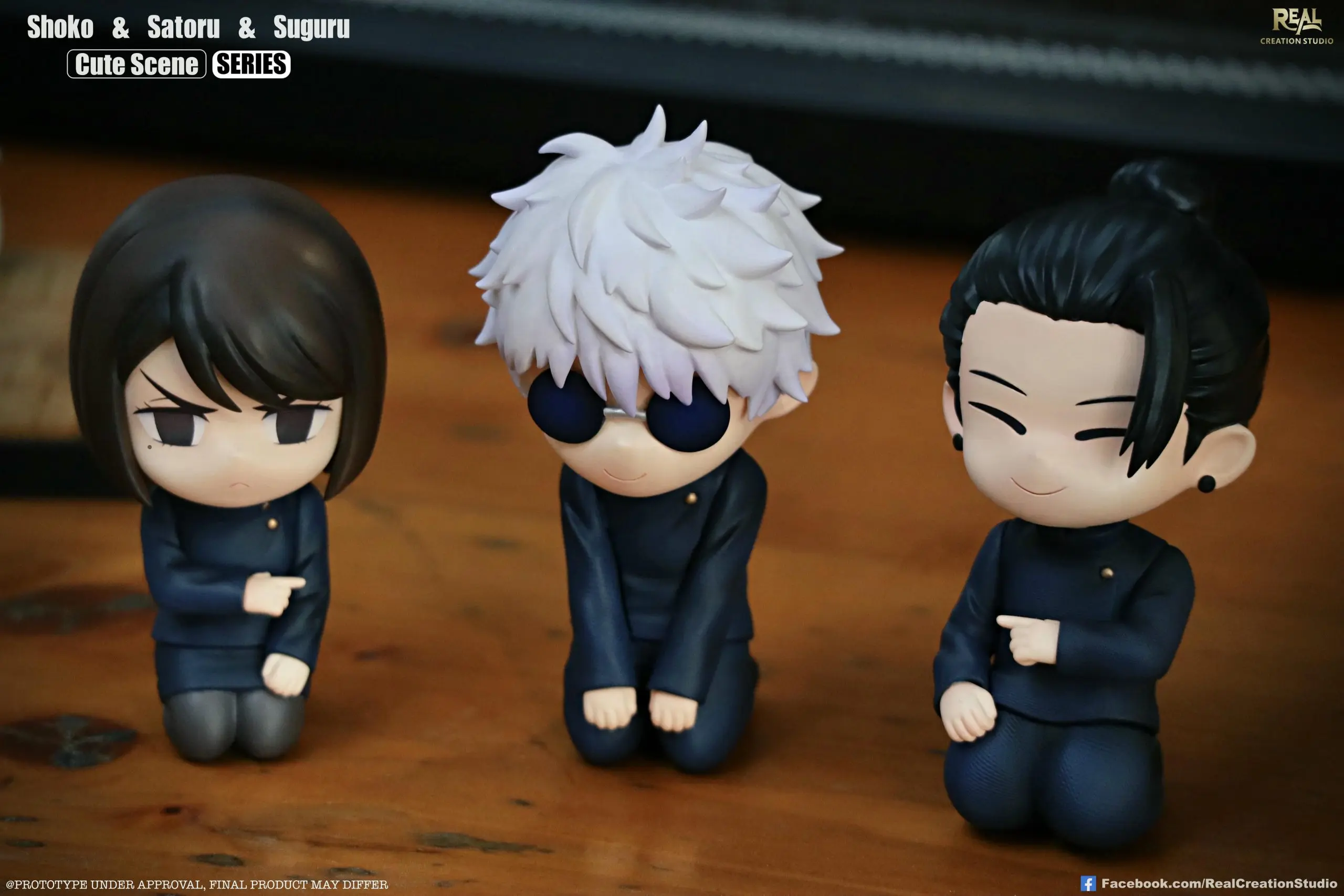 Real Creation Studio - Jujutsu Kaisen Chibi Scene Series #5 Trio Gojo & Geto & Shoko Statue(GK)
