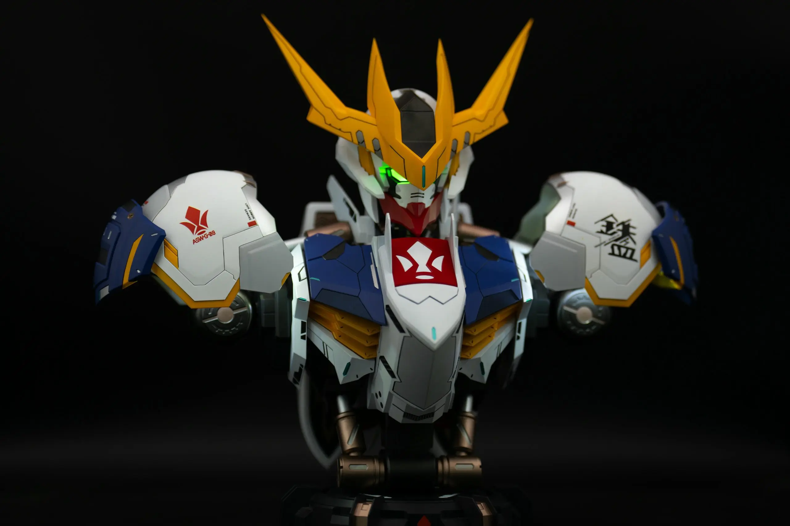 HH Mo Xing Gong Fang Studio - Gundam Battle 1/30 ASW-G-08 Gundam Barbatos Lupus Rex Bust Assembly ModelPainted Finished Statue (GK)