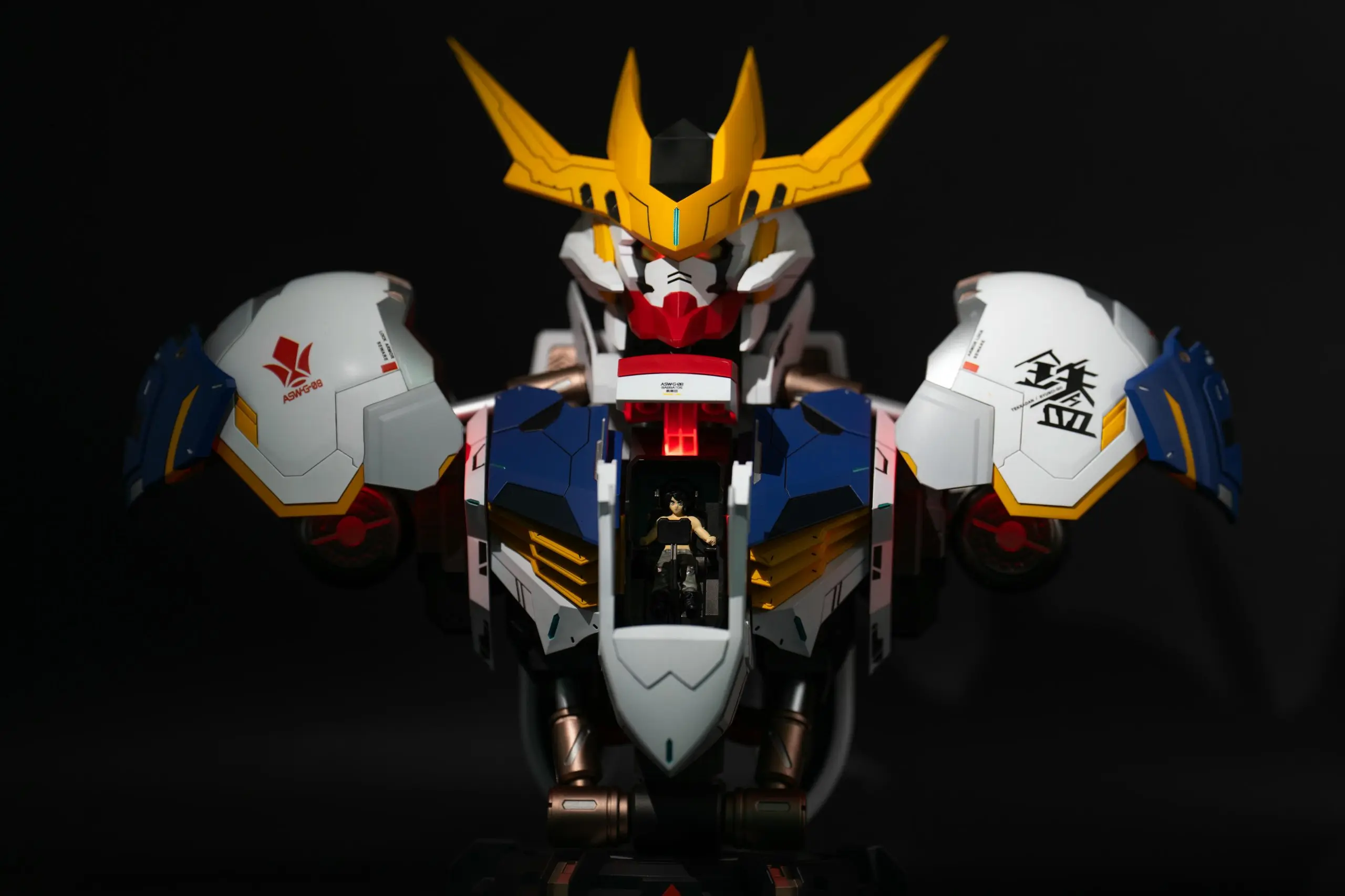 HH Mo Xing Gong Fang Studio - Gundam Battle 1/30 ASW-G-08 Gundam Barbatos Lupus Rex Bust Assembly ModelPainted Finished Statue (GK)