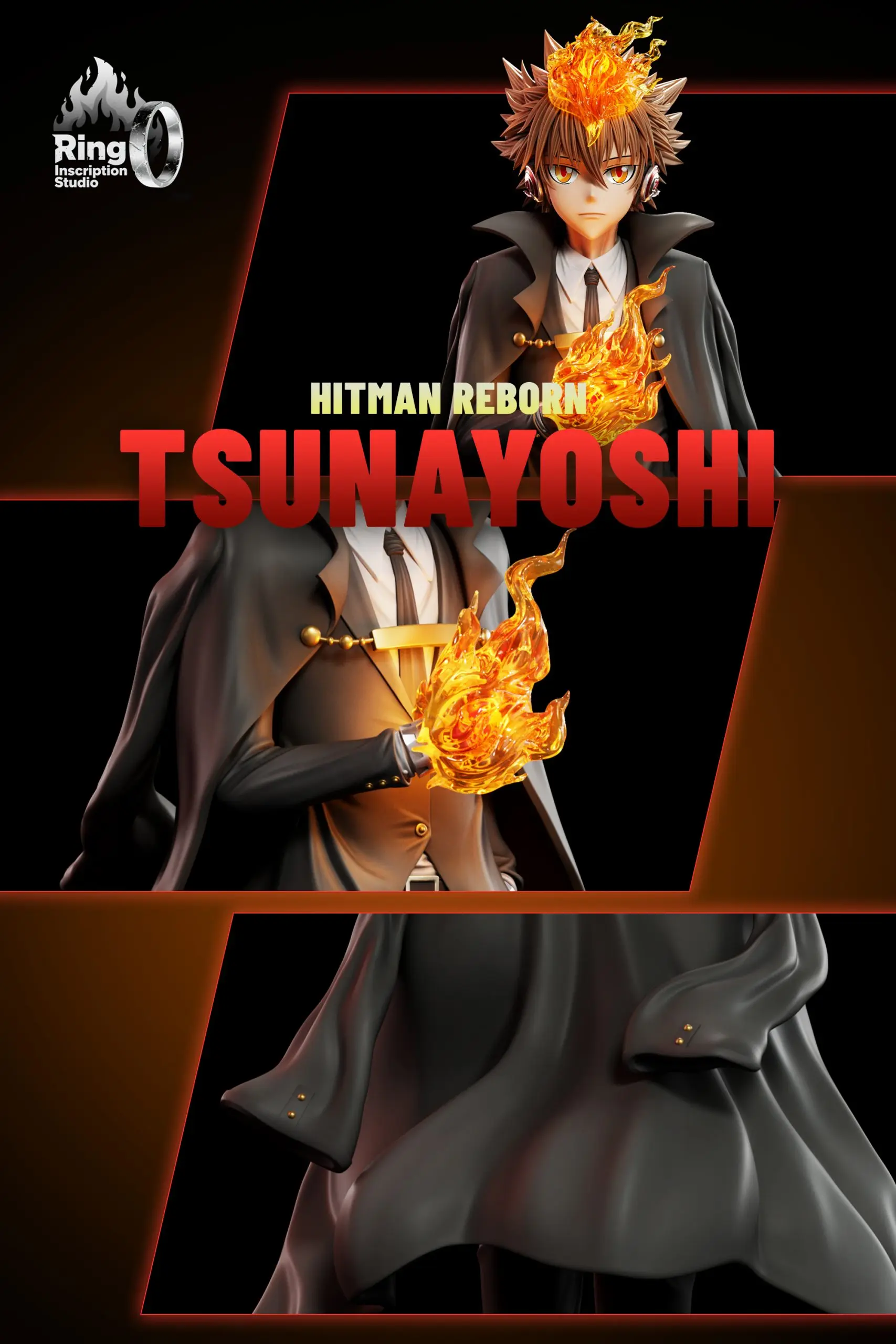 Ring inscription Studio - Katekyo Hitman Reborn Suit Pose Series #1 Tsunayoshi Sawada Statue (GK)
