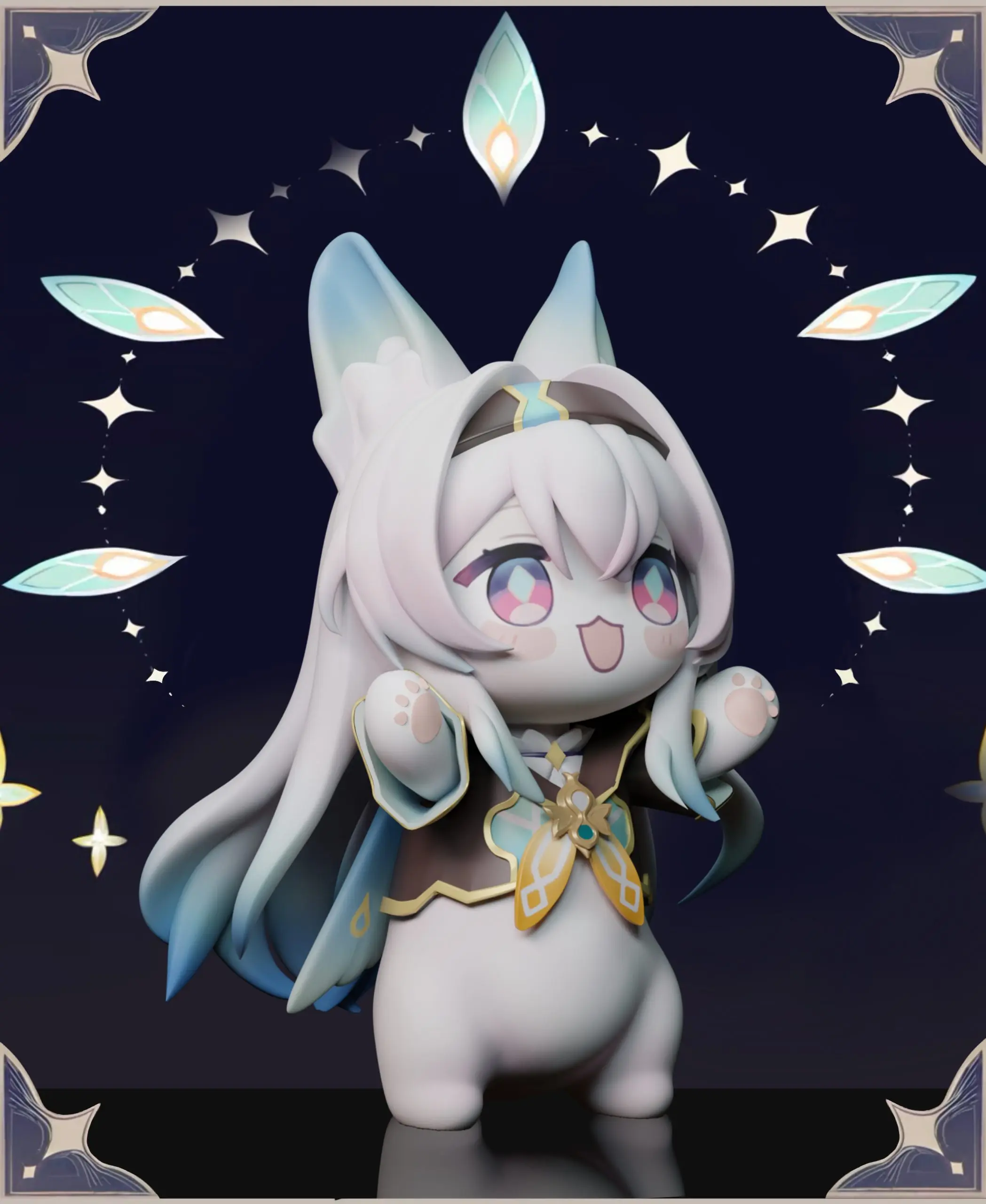Chao She Studio - Honkai: Star Rail & Wuthering Waves Q Version Firefly & Cartethyia Statue (GK)