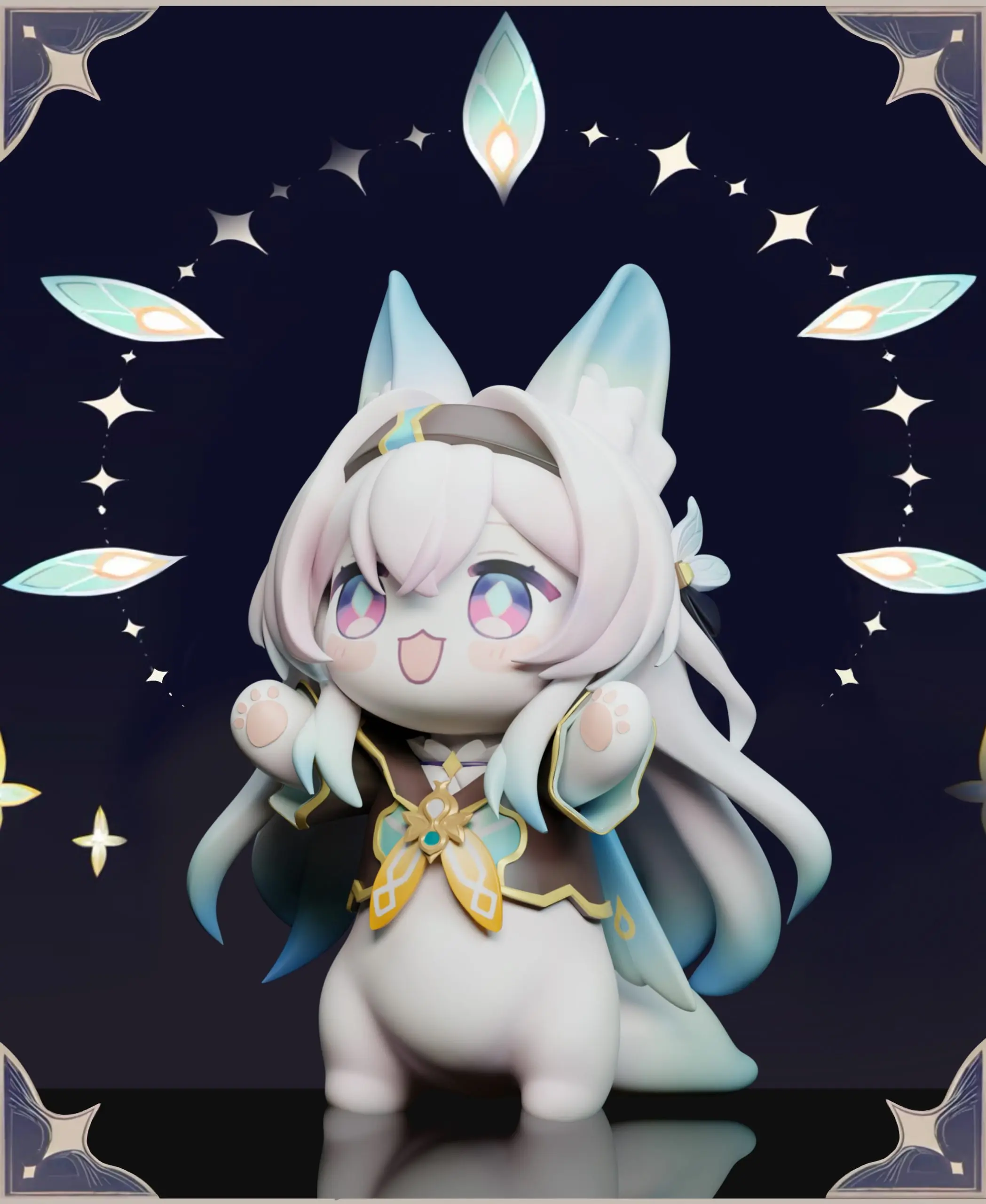 Chao She Studio - Honkai: Star Rail & Wuthering Waves Q Version Firefly & Cartethyia Statue (GK)