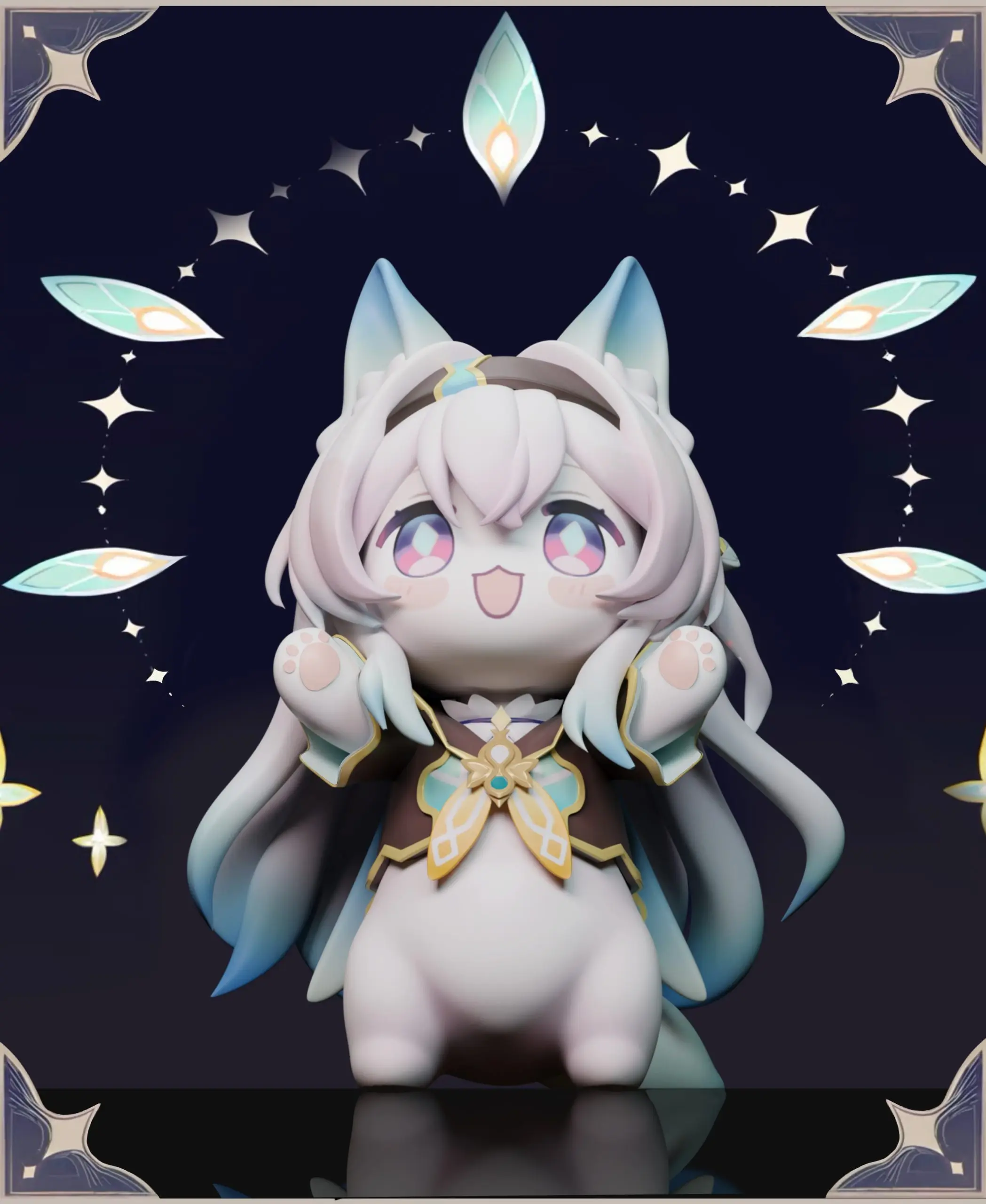 Chao She Studio - Honkai: Star Rail & Wuthering Waves Q Version Firefly & Cartethyia Statue (GK)