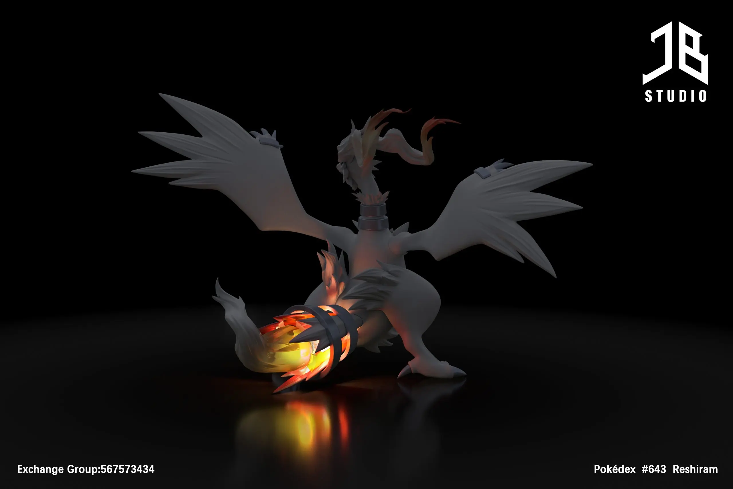 JB Studio - Pokemon Pokedex #643 Reshiram Statue(GK)