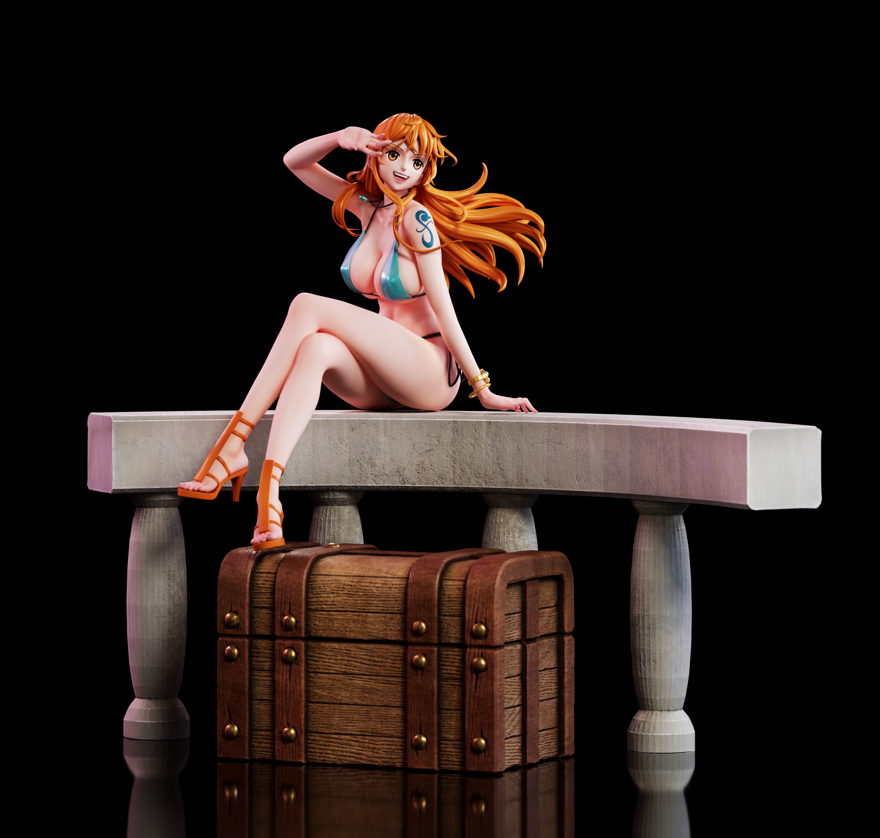 Aetheria Studios- One Piece 02 models-Sitting Nami Statue(GK)