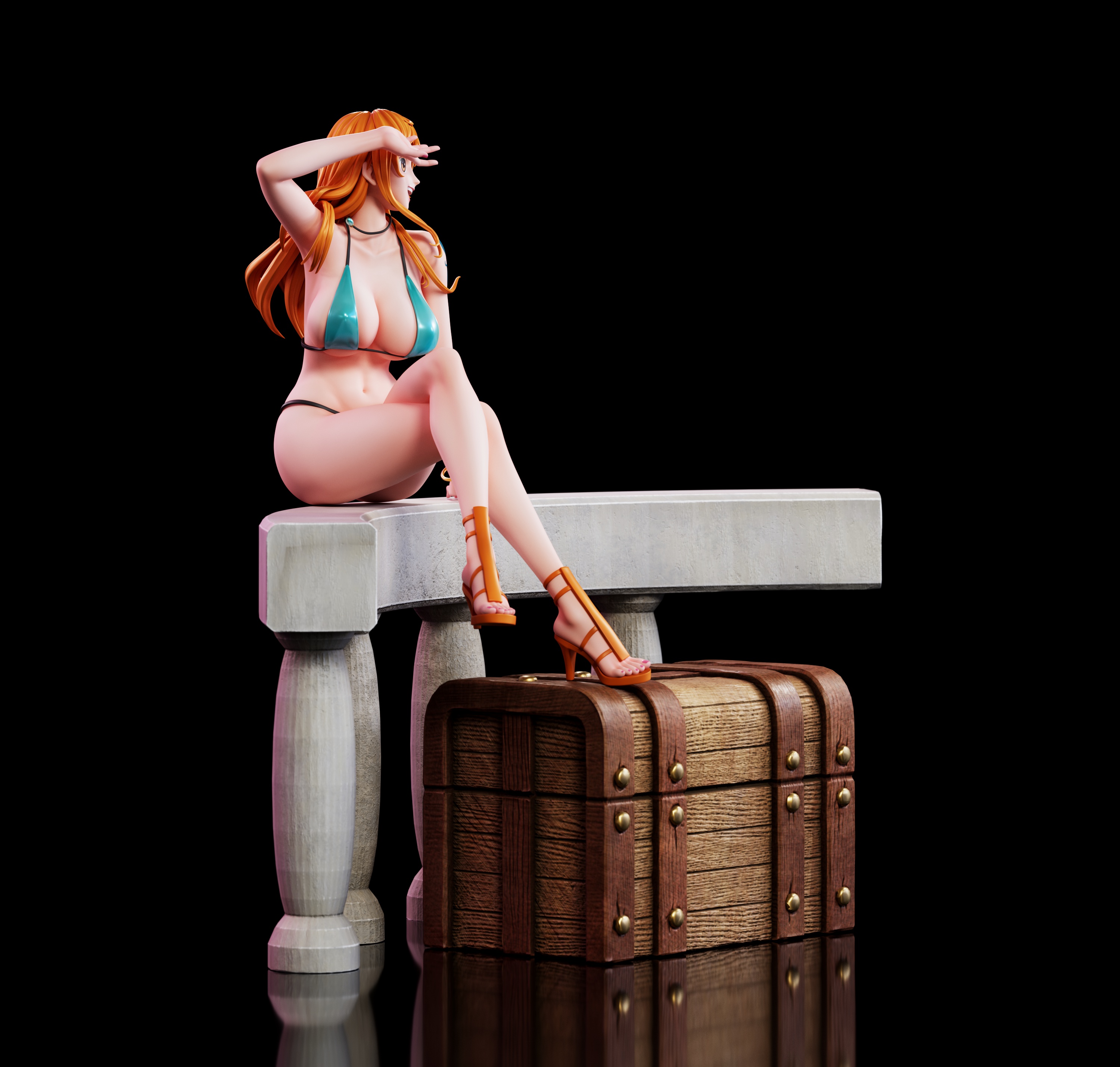 Aetheria Studios- One Piece 02 models-Sitting Nami Statue(GK)