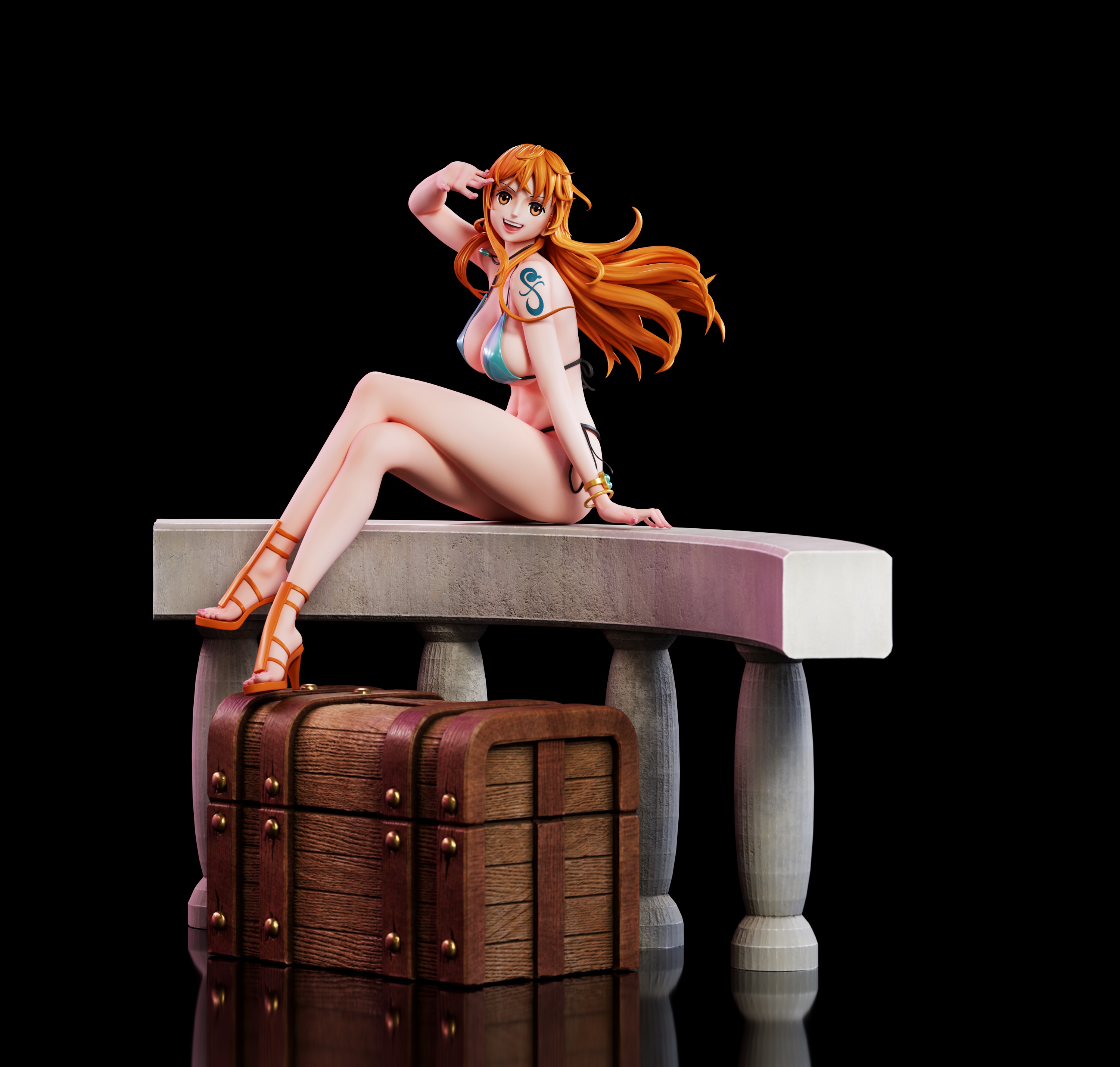 Aetheria Studios- One Piece 02 models-Sitting Nami Statue(GK)