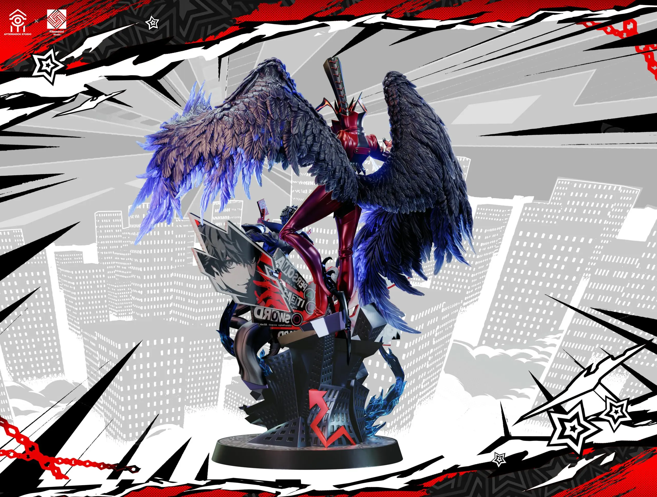 Aftershock Studio & Fibonacci Studio - Persona 5 Royal Ren Amamiya Joker & Arsene Statue(GK)