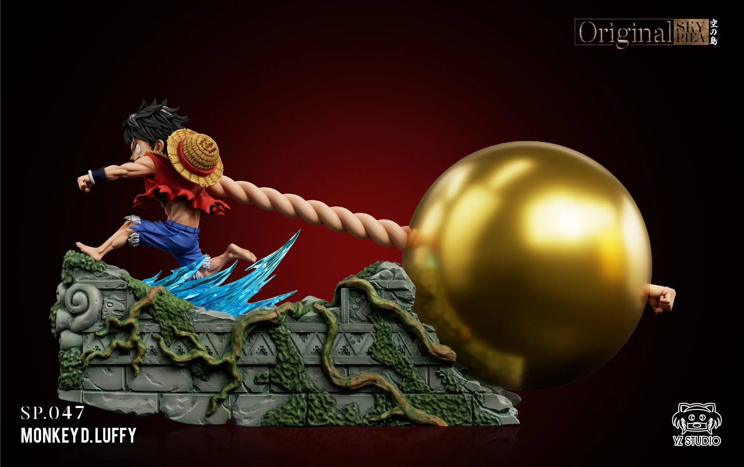 Yz Studio - One Piece Skypiea Arc 047 Golden Spinning Bomb Luffy Statue(GK)
