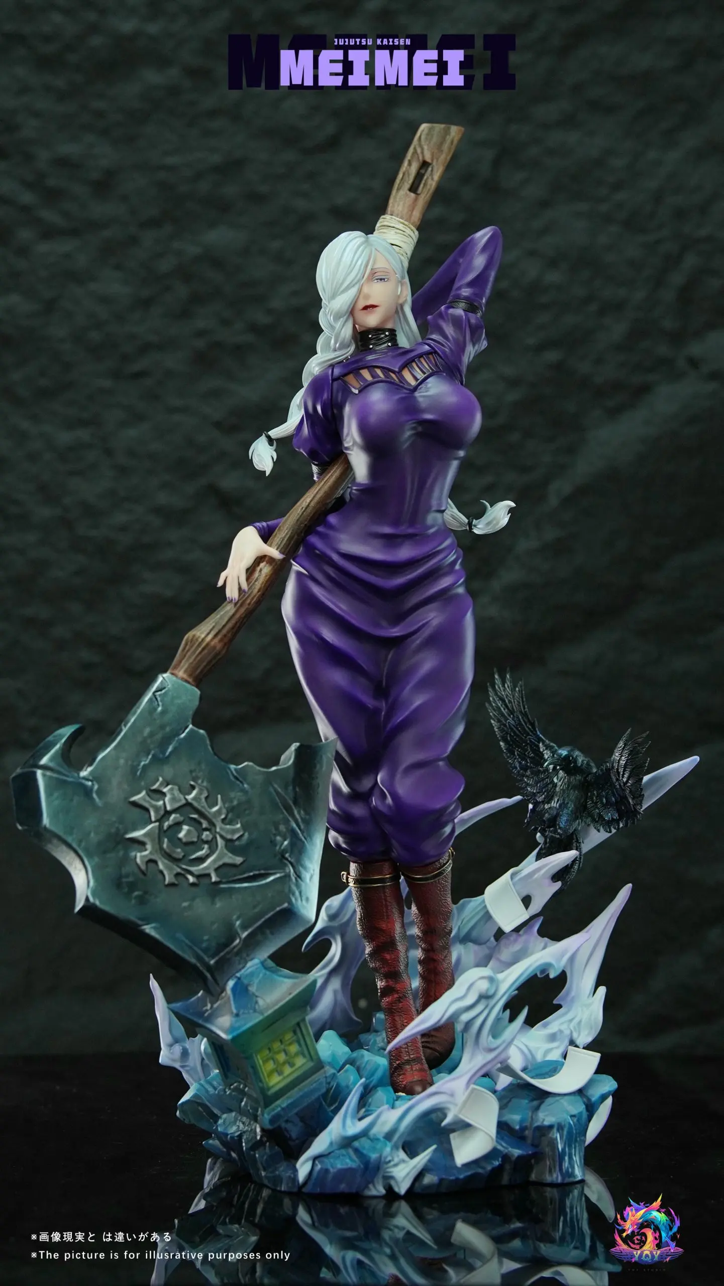 YQY Studio - Jujutsu Kaisen The White-Haired Axe Wielding Woman Mei Mei Statue(GK)