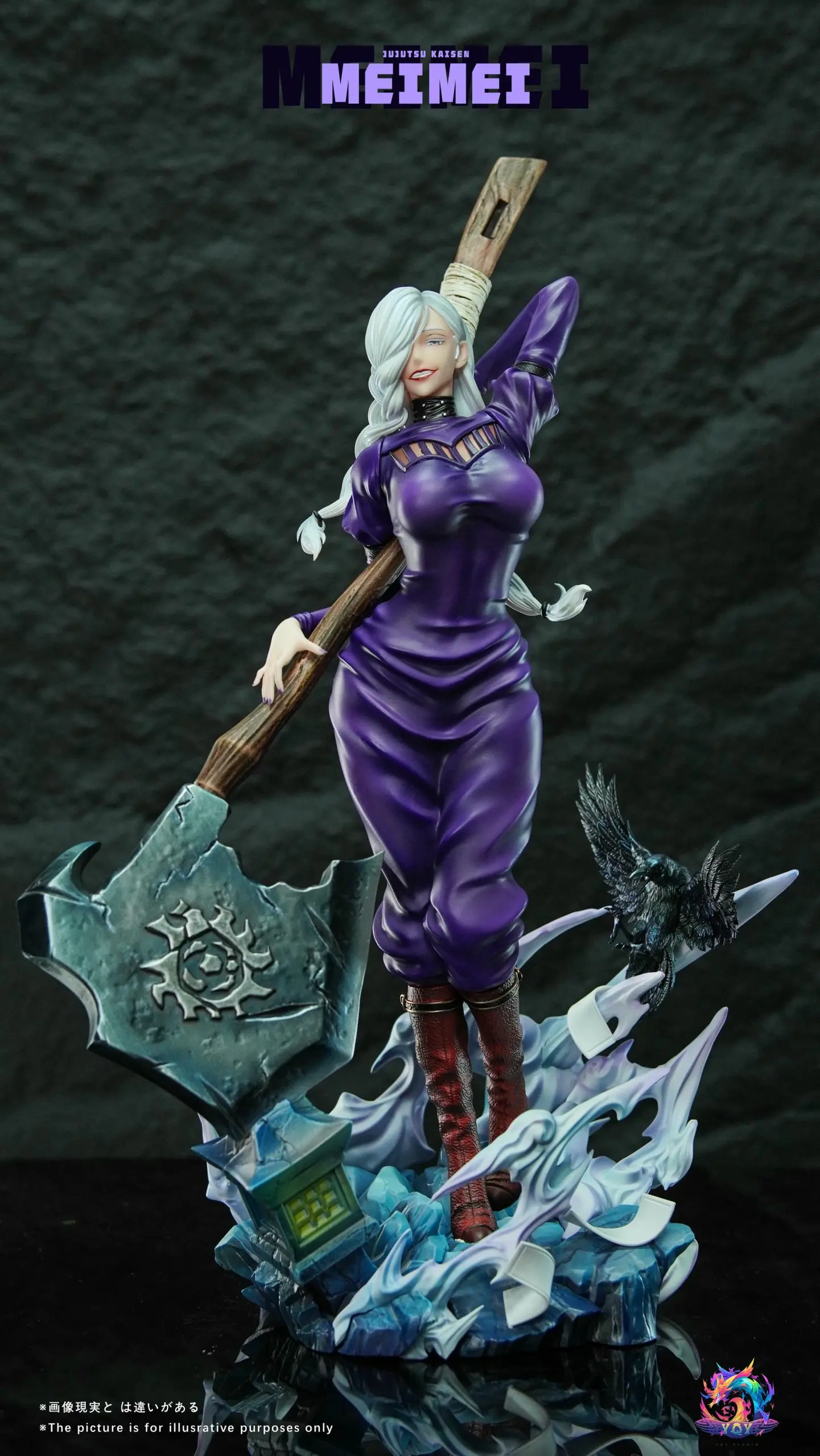 YQY Studio - Jujutsu Kaisen The White-Haired Axe Wielding Woman Mei Mei Statue(GK)
