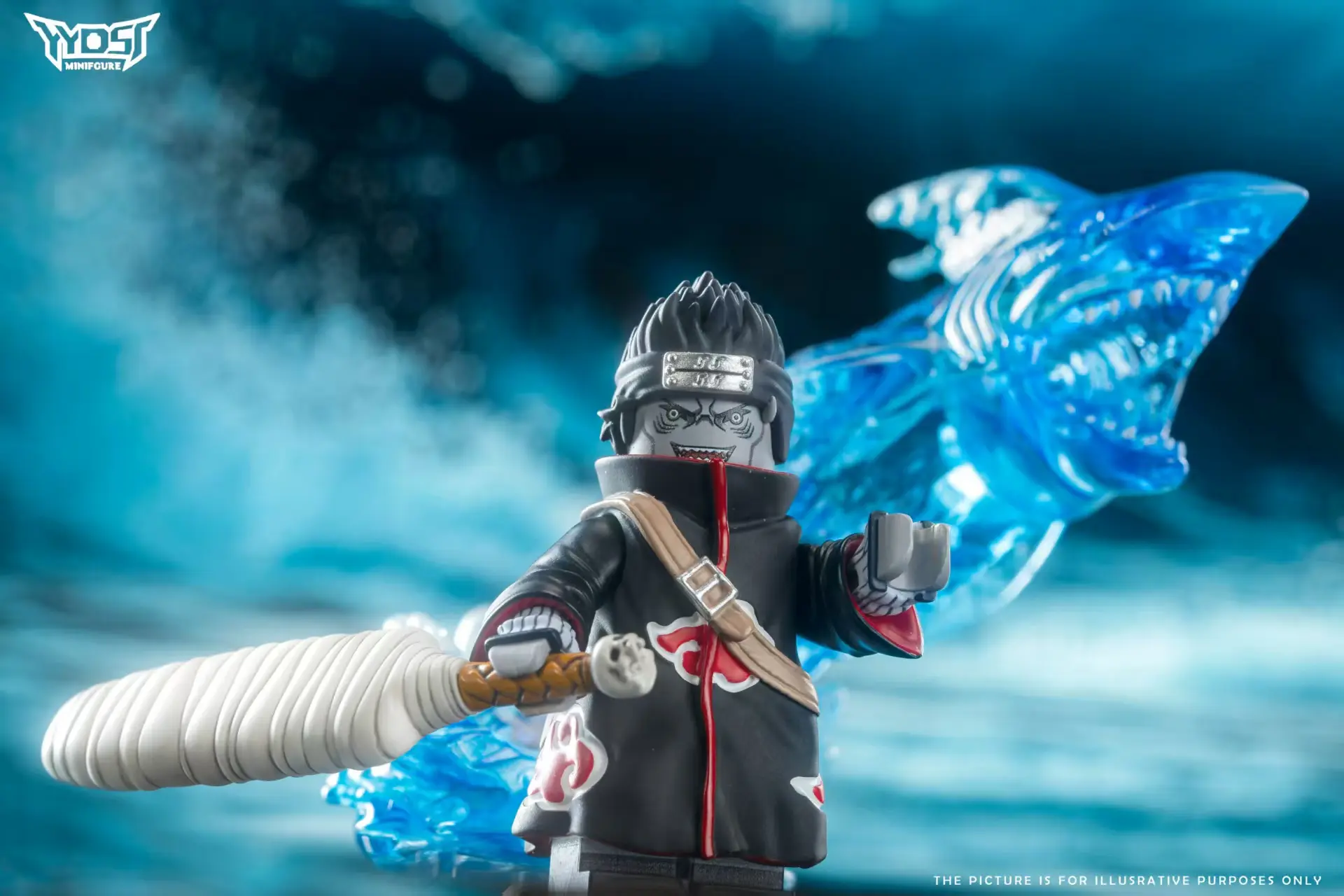 YYDSJ Studio - Naruto Samehada & Akatsuki & Battle Damaged Partial Fusion Kisame Statue(GK)