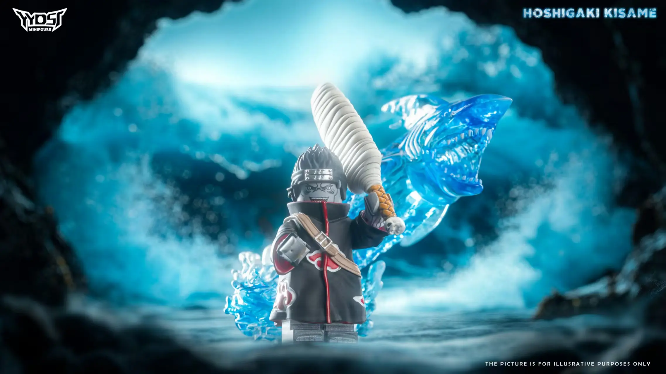 YYDSJ Studio - Naruto Samehada & Akatsuki & Battle Damaged Partial Fusion Kisame Statue(GK)