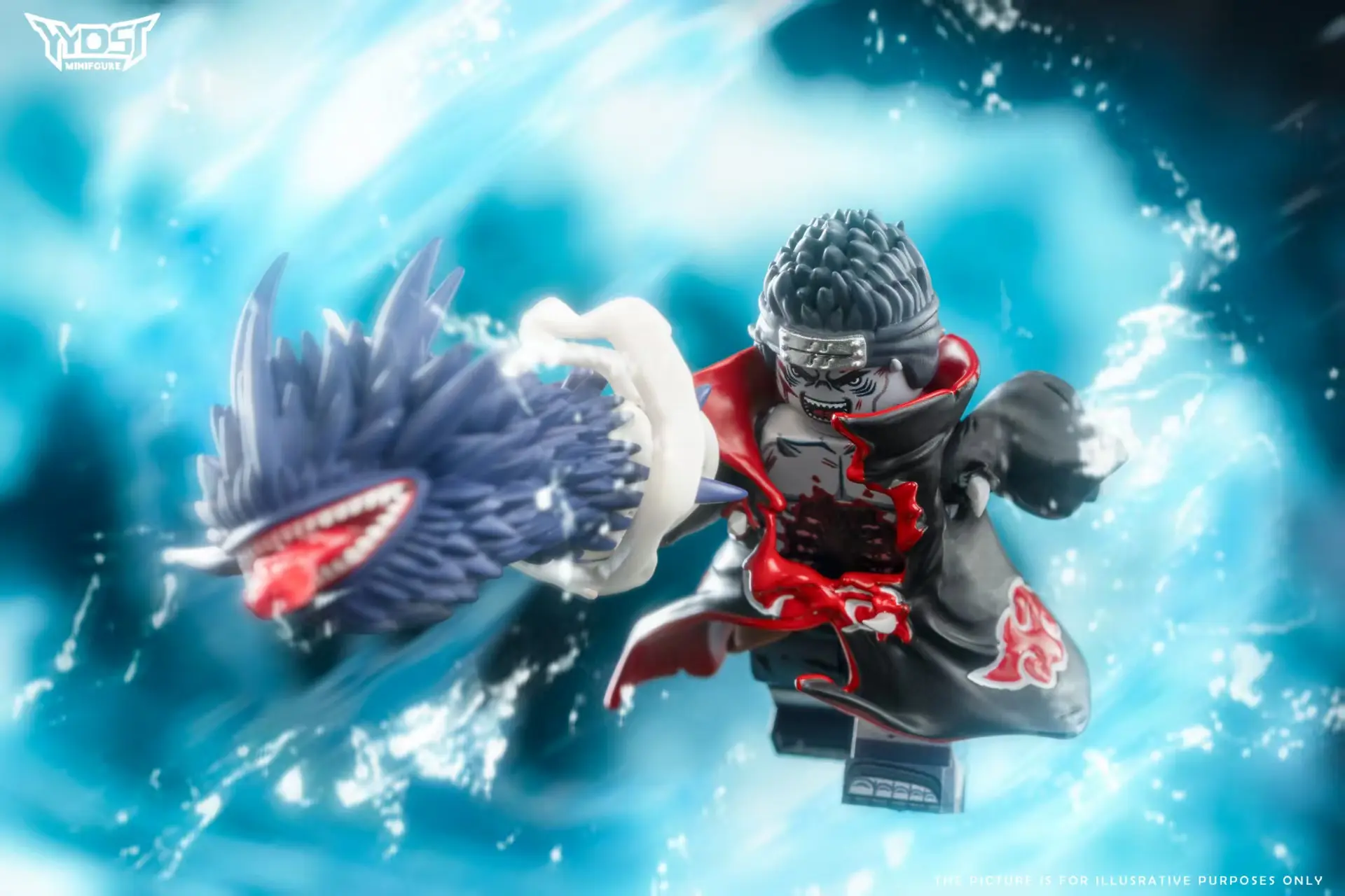 YYDSJ Studio - Naruto Samehada & Akatsuki & Battle Damaged Partial Fusion Kisame Statue(GK)