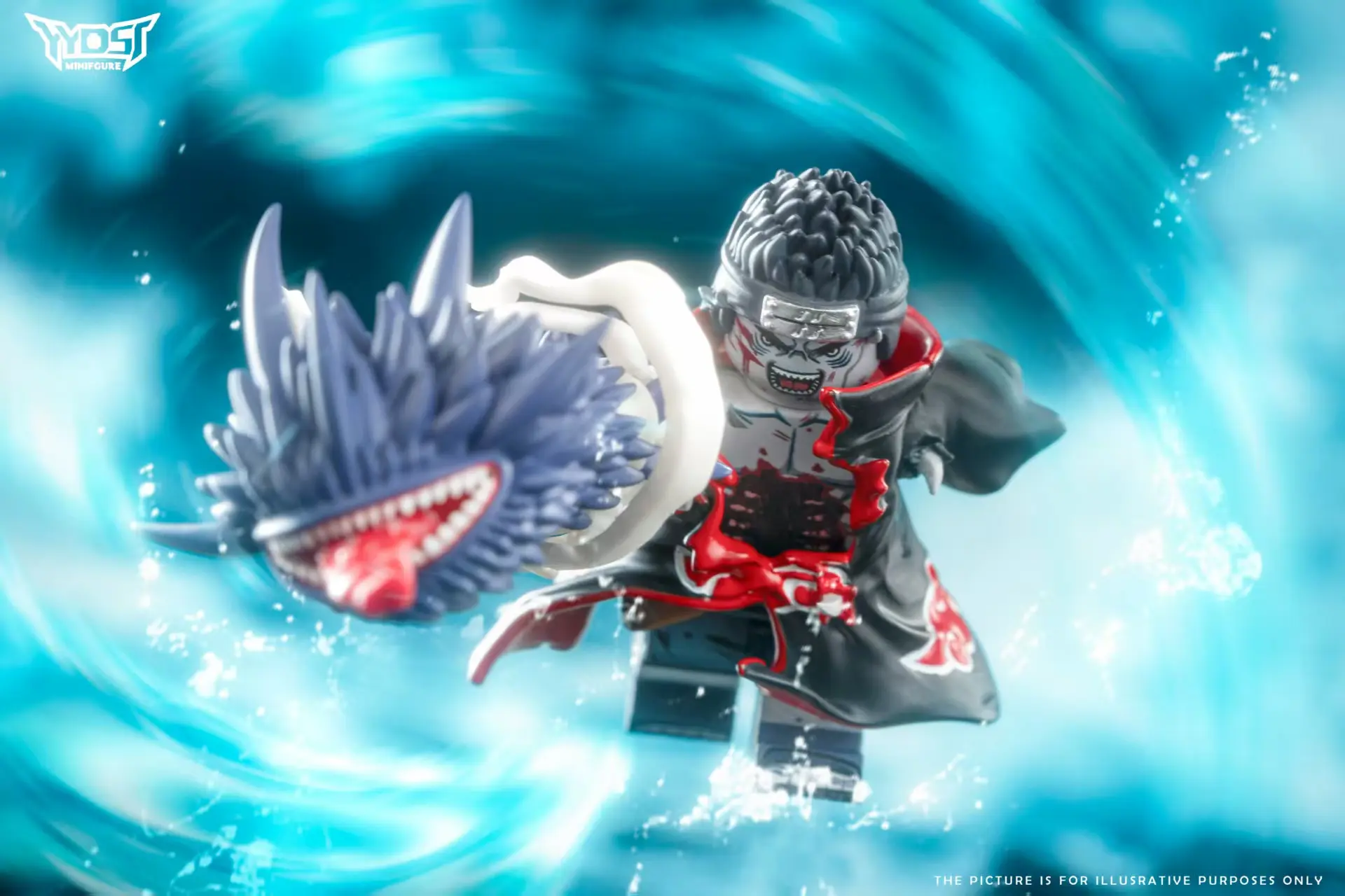 YYDSJ Studio - Naruto Samehada & Akatsuki & Battle Damaged Partial Fusion Kisame Statue(GK)