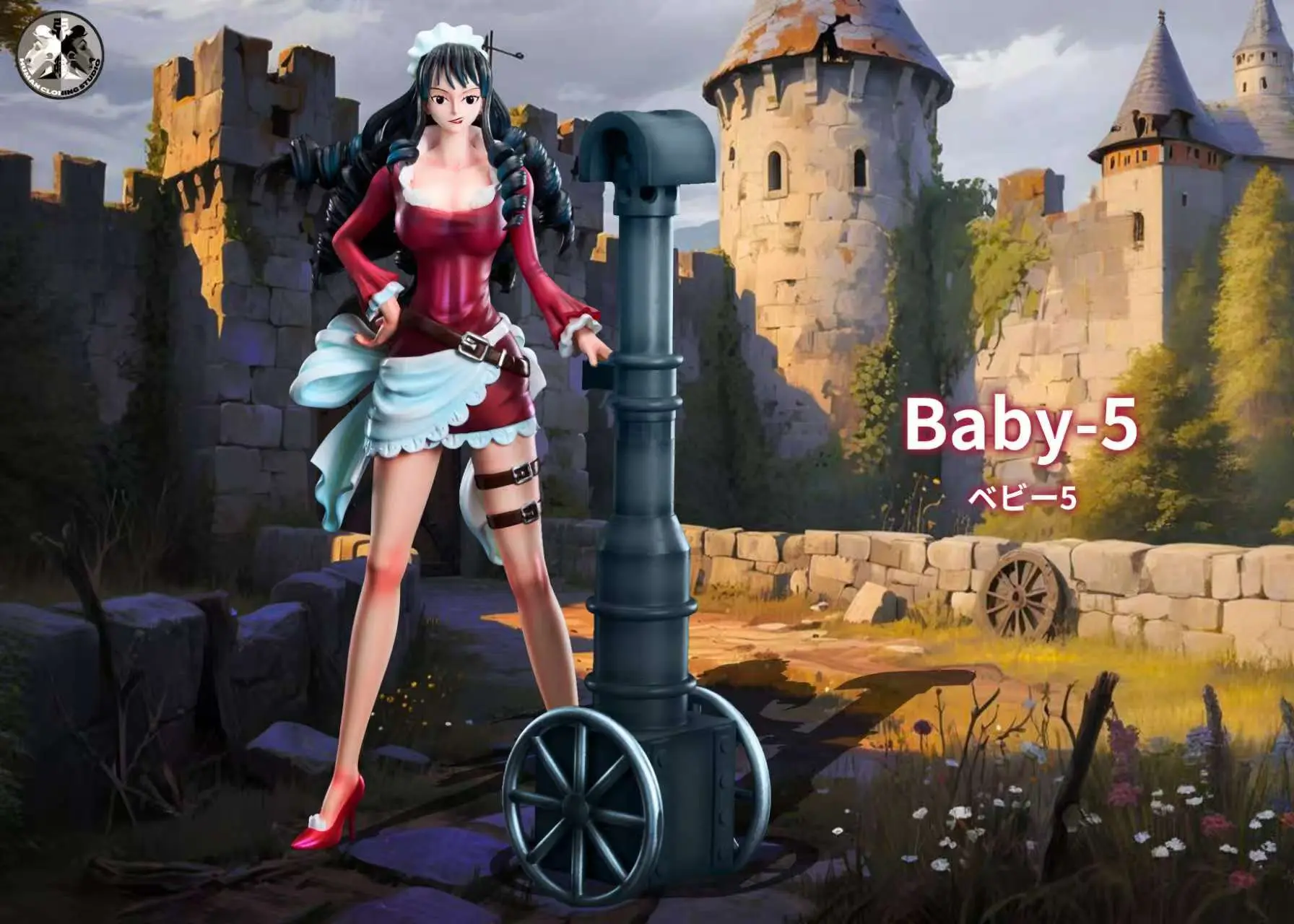 Clone Studio - One Piece Donquixote Pirates Buffalo & Baby-5 & Senor Statue(GK)