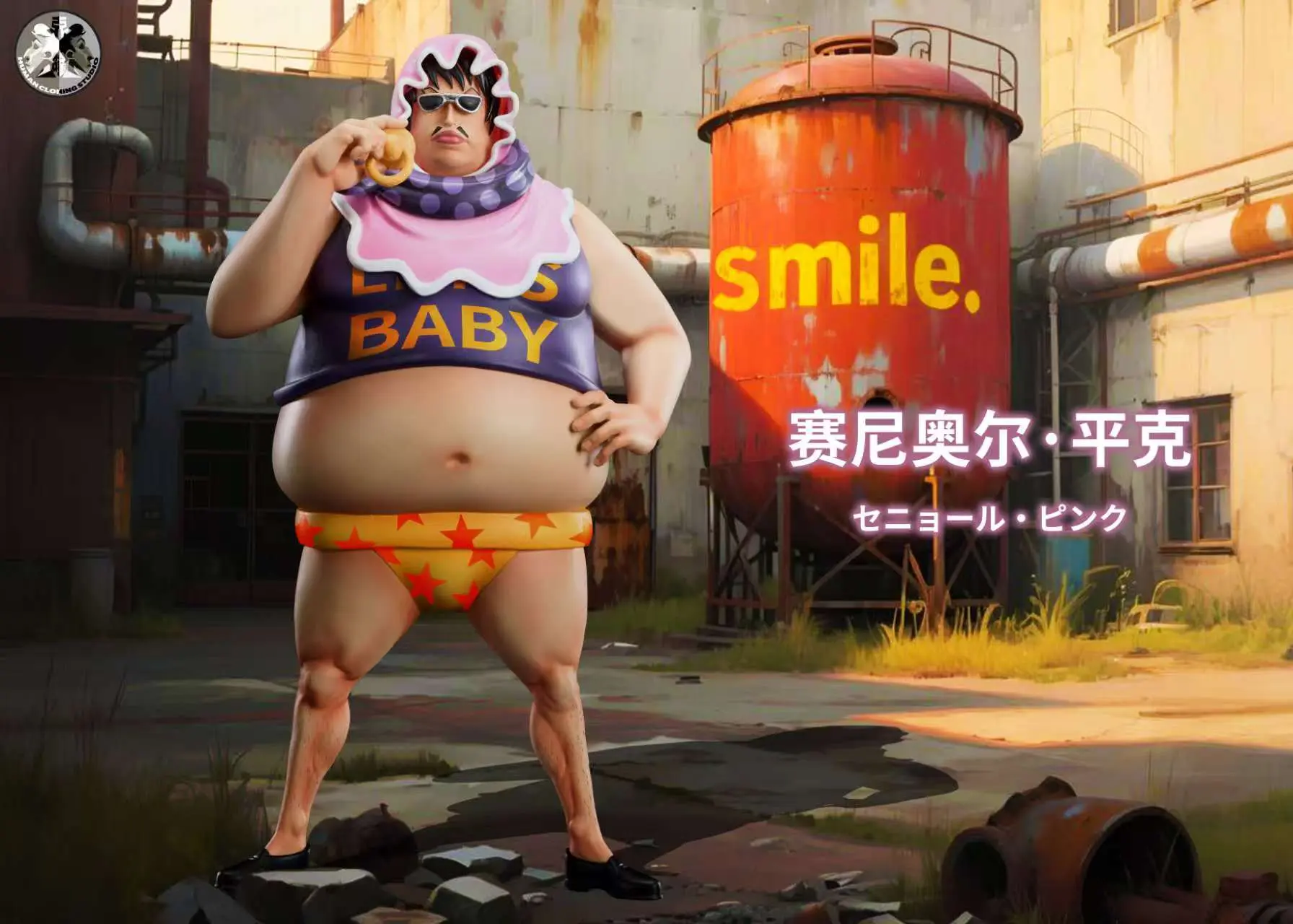 Clone Studio - One Piece Donquixote Pirates Buffalo & Baby-5 & Senor Statue(GK)