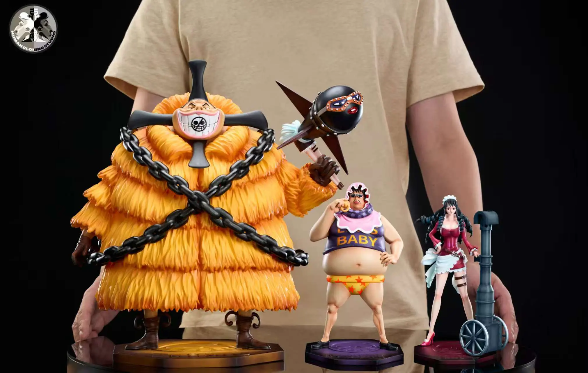 Clone Studio - One Piece Donquixote Pirates Buffalo & Baby-5 & Senor Statue(GK)