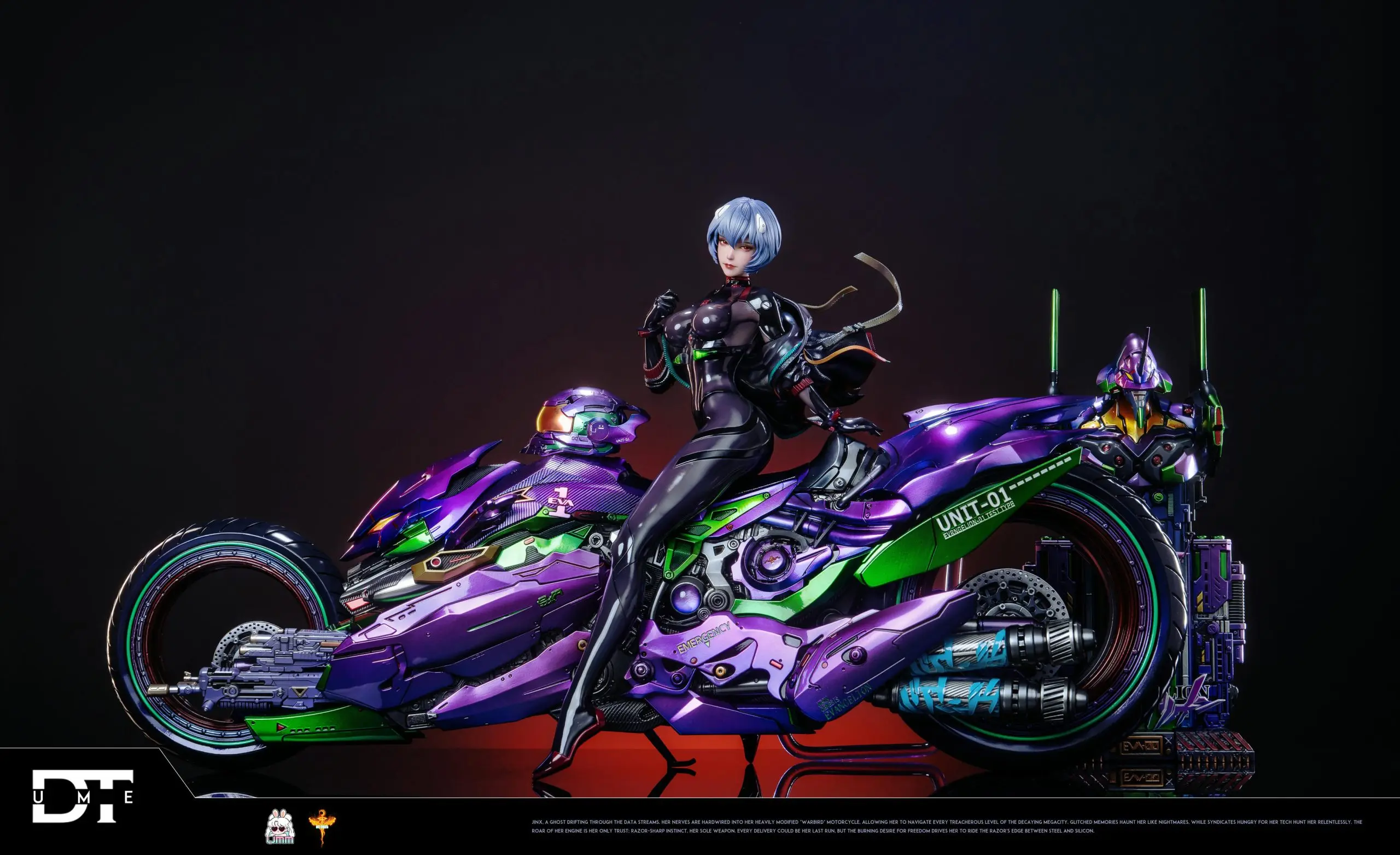 DT Studio - Neon Genesis Evangelion Ayanami Rei sci-fi motorcycle Statue(GK)