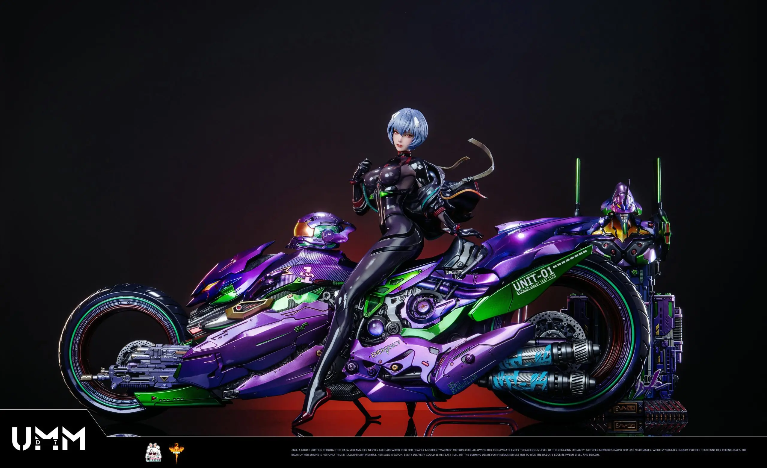 DT Studio - Neon Genesis Evangelion Ayanami Rei sci-fi motorcycle Statue(GK)