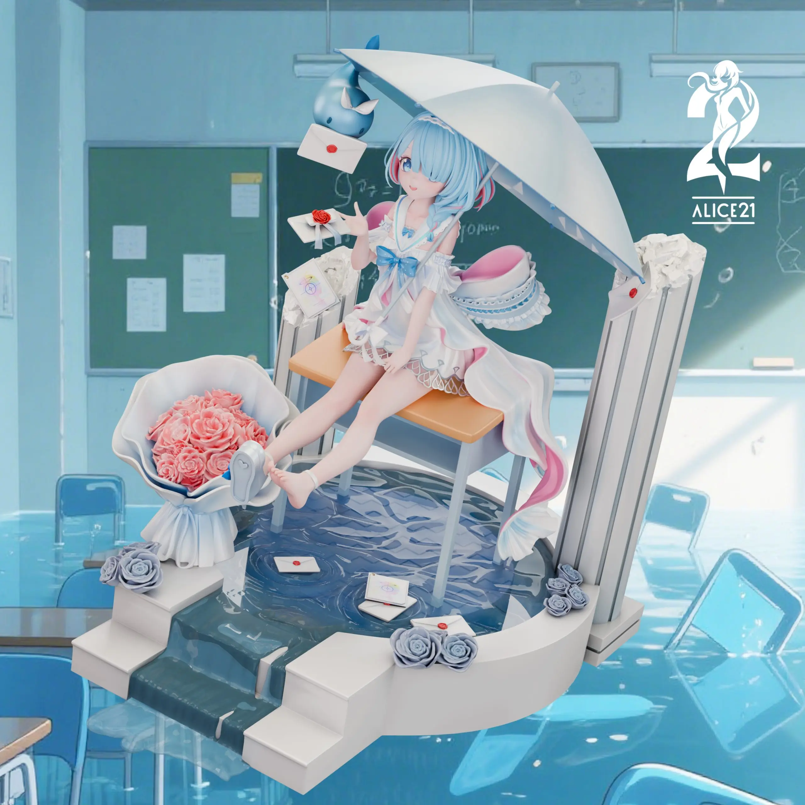 Alice21 Studio - Blue Archive Pure White Vow wedding dress Arona Statue(GK)