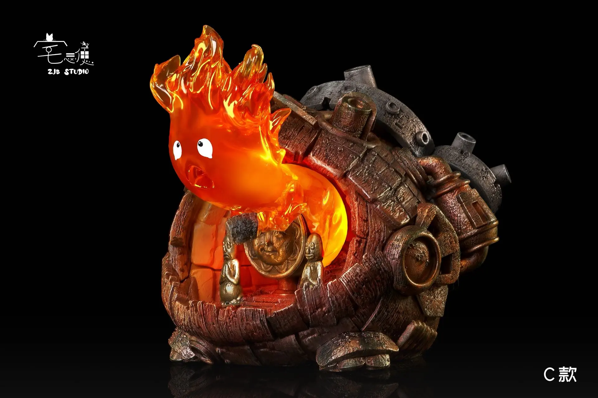 ZJB Studio - Howl's Moving Castle Hayao Miyazaki Desktop Series Castle Calcifer  Statue(GK)