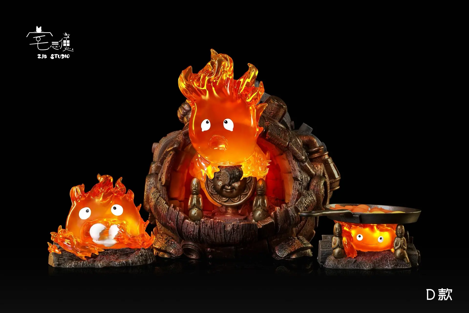 ZJB Studio - Howl's Moving Castle Hayao Miyazaki Desktop Series Castle Calcifer  Statue(GK)