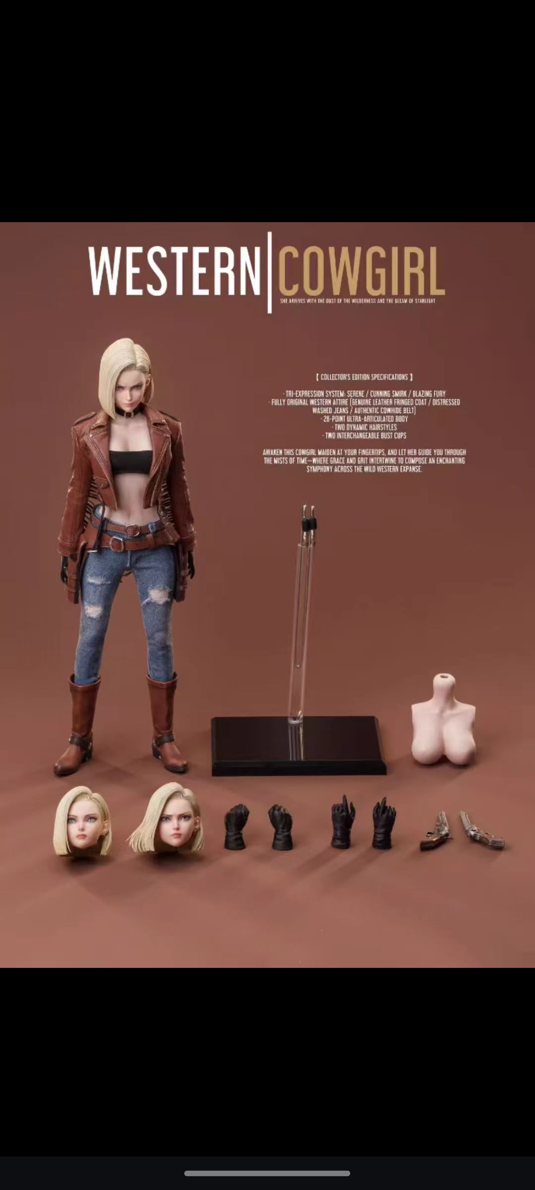 HEART HUNTER Blonde Cowboy Girl 1/6 Action Figure