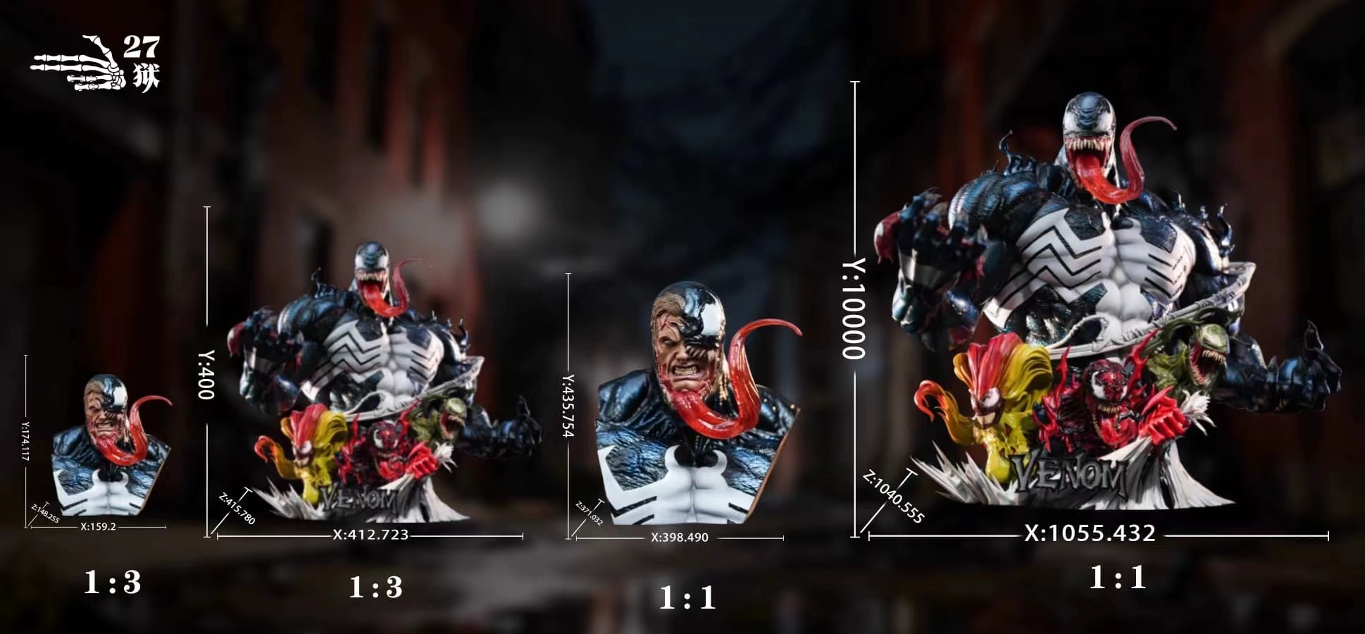 27abyss Studio - Marvel Venom Bust  Statue