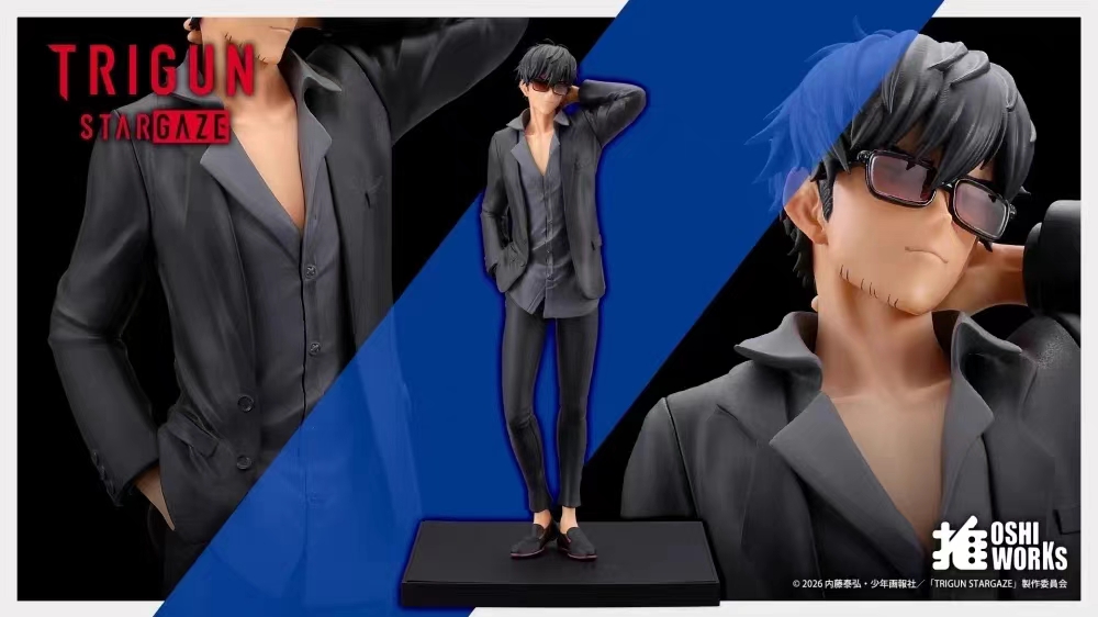 Kotobukiya - OSHI WORKS TRIGUN STAMPEDE Nicholas D. Wolfwood TRIGUN STAMPEDE 1/8 Complete Figure (Licensed)Statue 