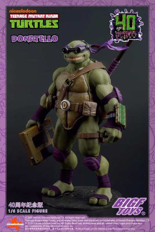 BIGFTOYS - TNMT Donatello 40th Anniversary Edition Action Figure BIGF-003 (Licensed)