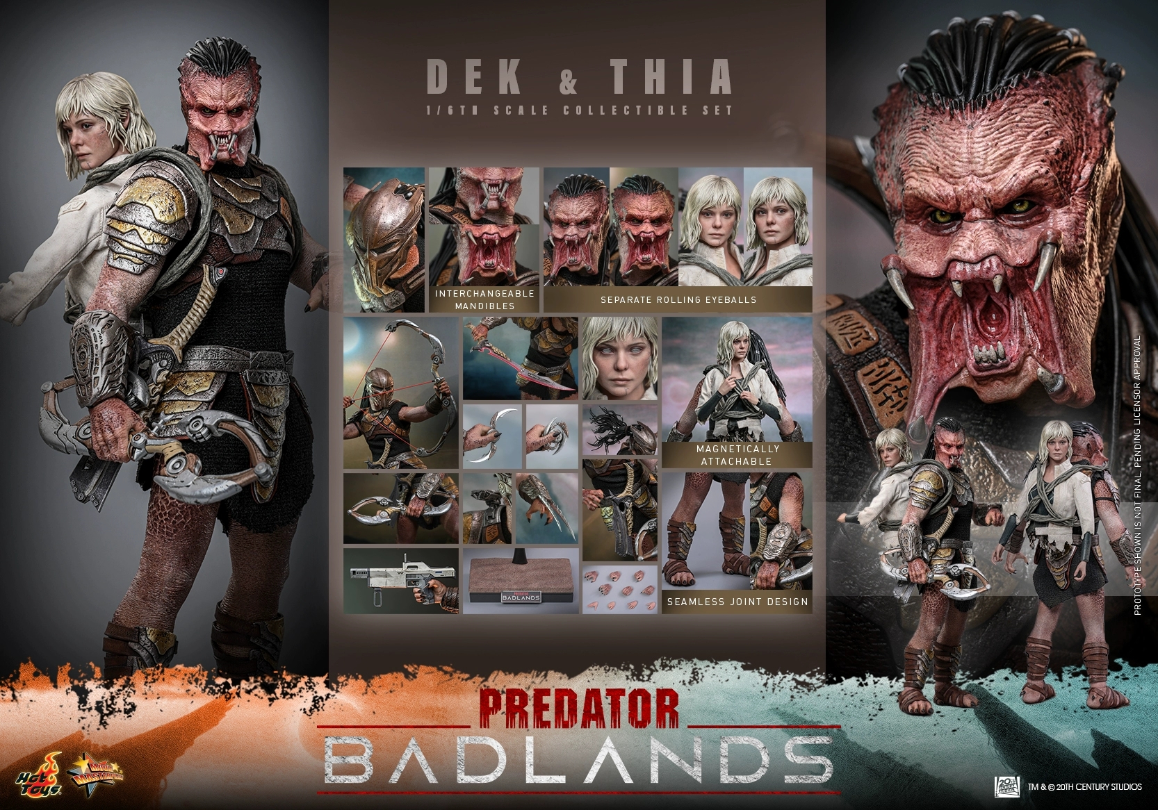Hottoys - Predator: Badlands Dek and Thia 1/6th scale Collectible Figure Set MMS849 MMS850 (Licensed)